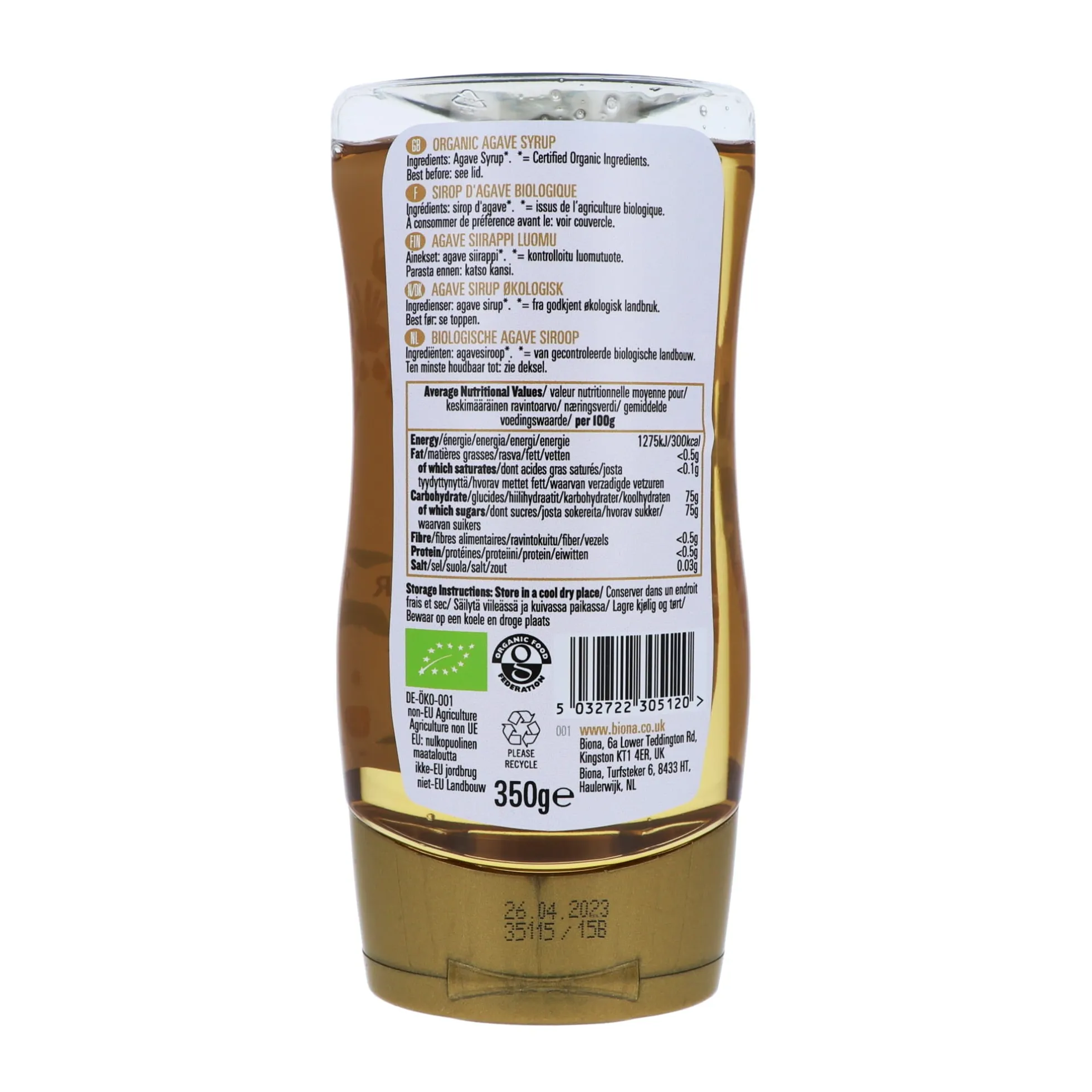 Agavesiirappi, 250 ml