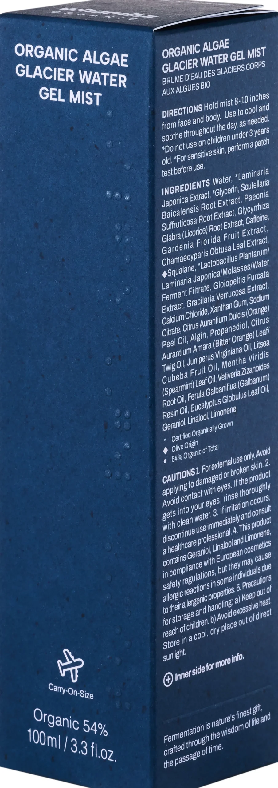 Algae Glacier Water Gel Mist, 100 ml - kasvovesi