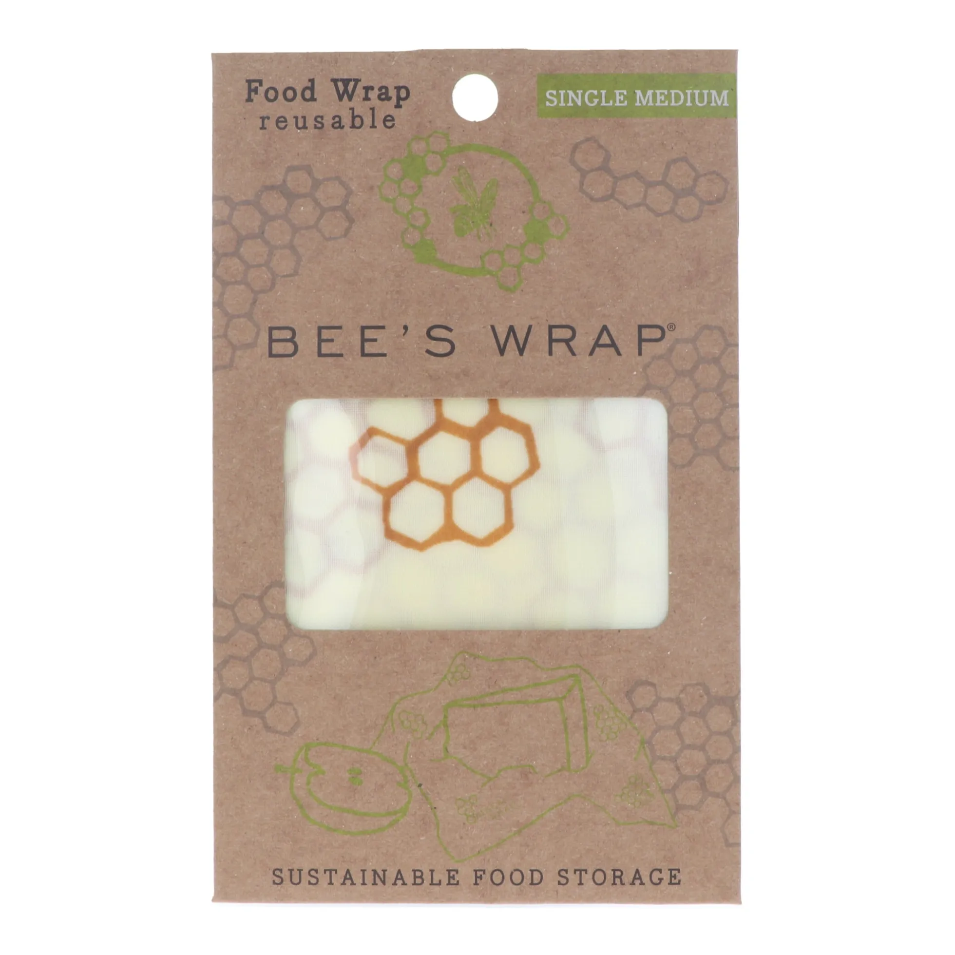 Bee's Wrap -mehiläisvahakelmu, single medium wrap