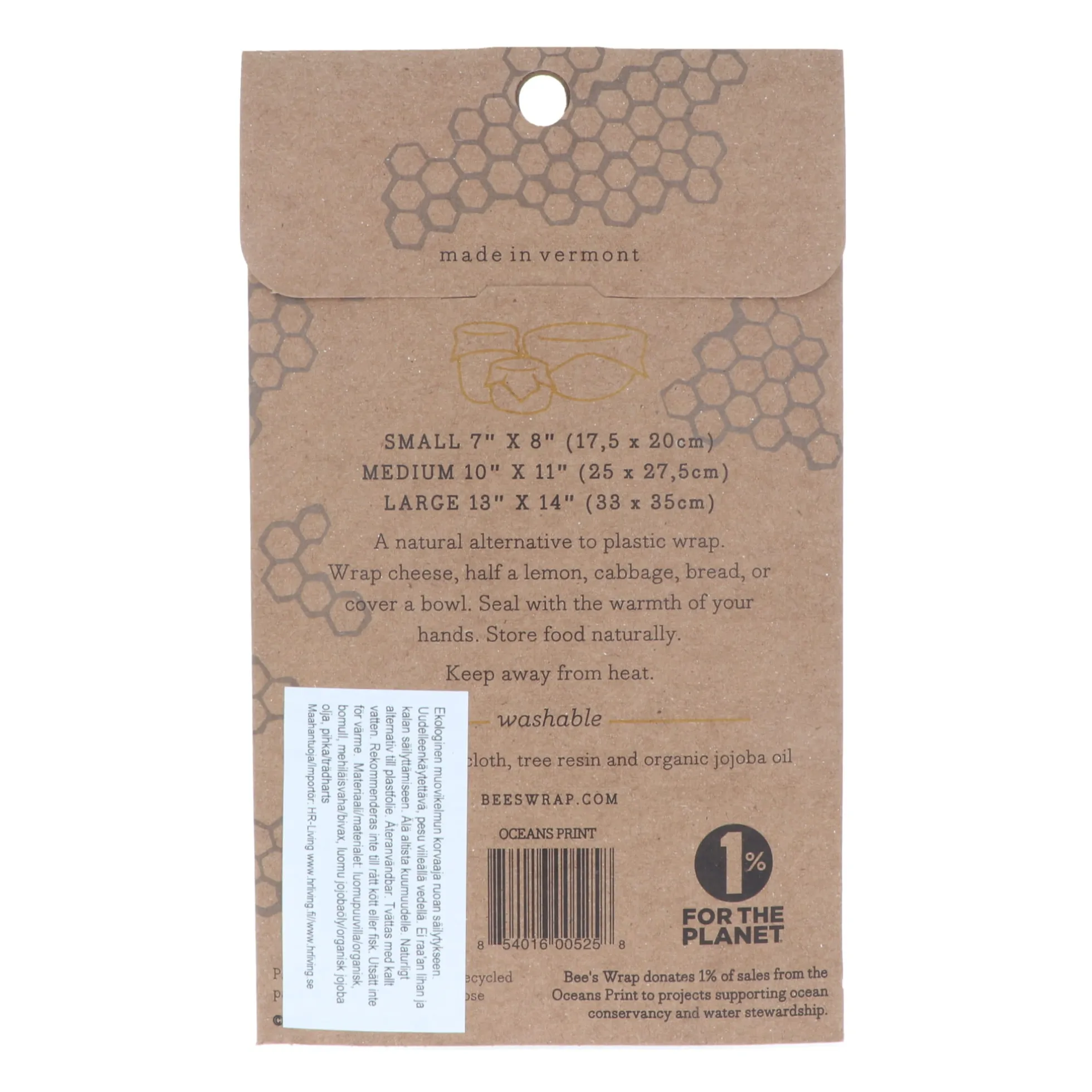 Bee's Wrap 3-pakkaus, Oceans