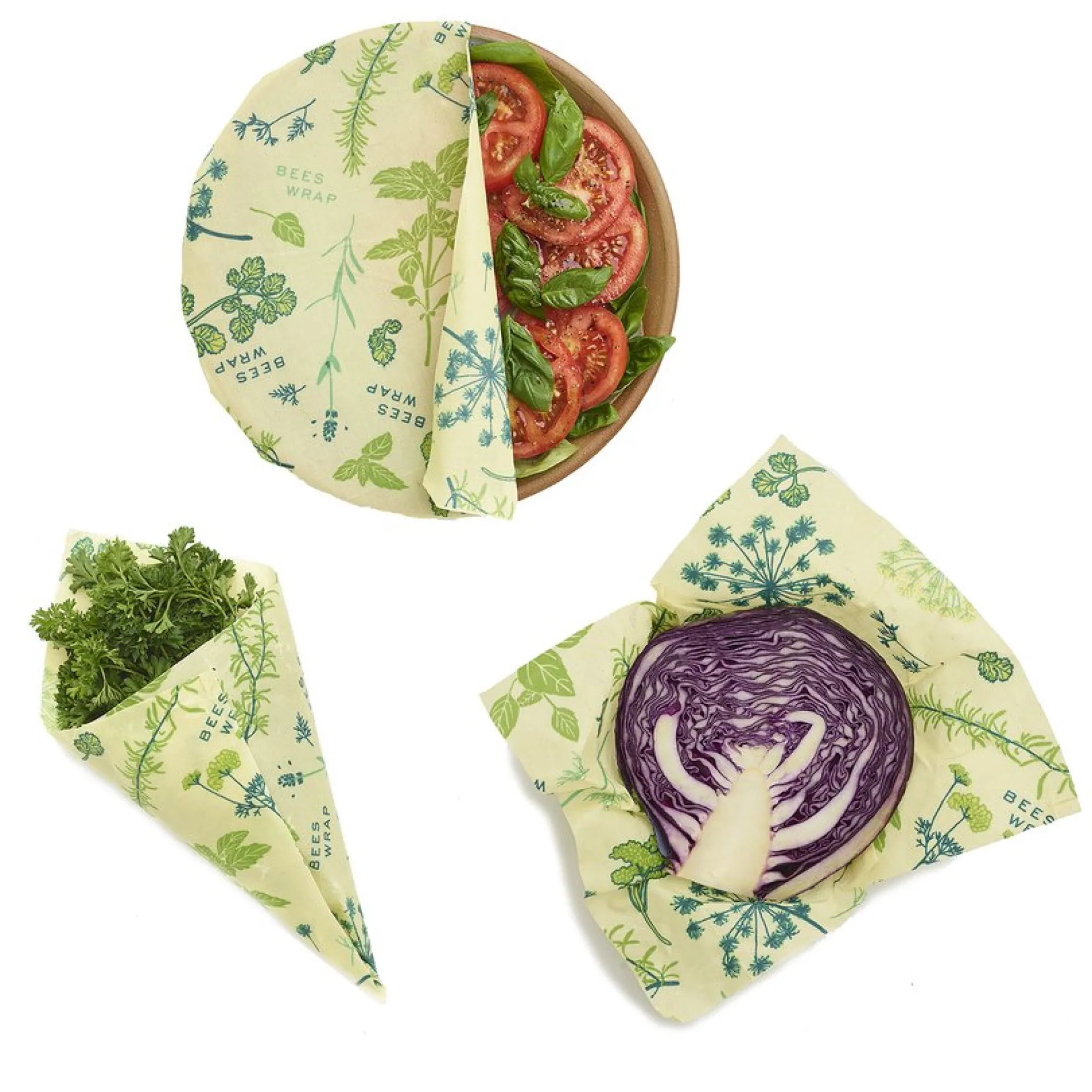 Bee's Wrap 3-pakkaus Vegan Herb Garden