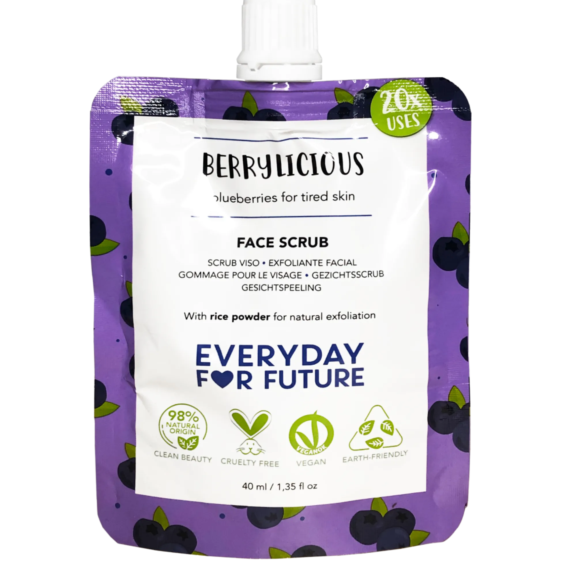 Berrylicious Face Scrub, 40 ml - kasvokuorinta