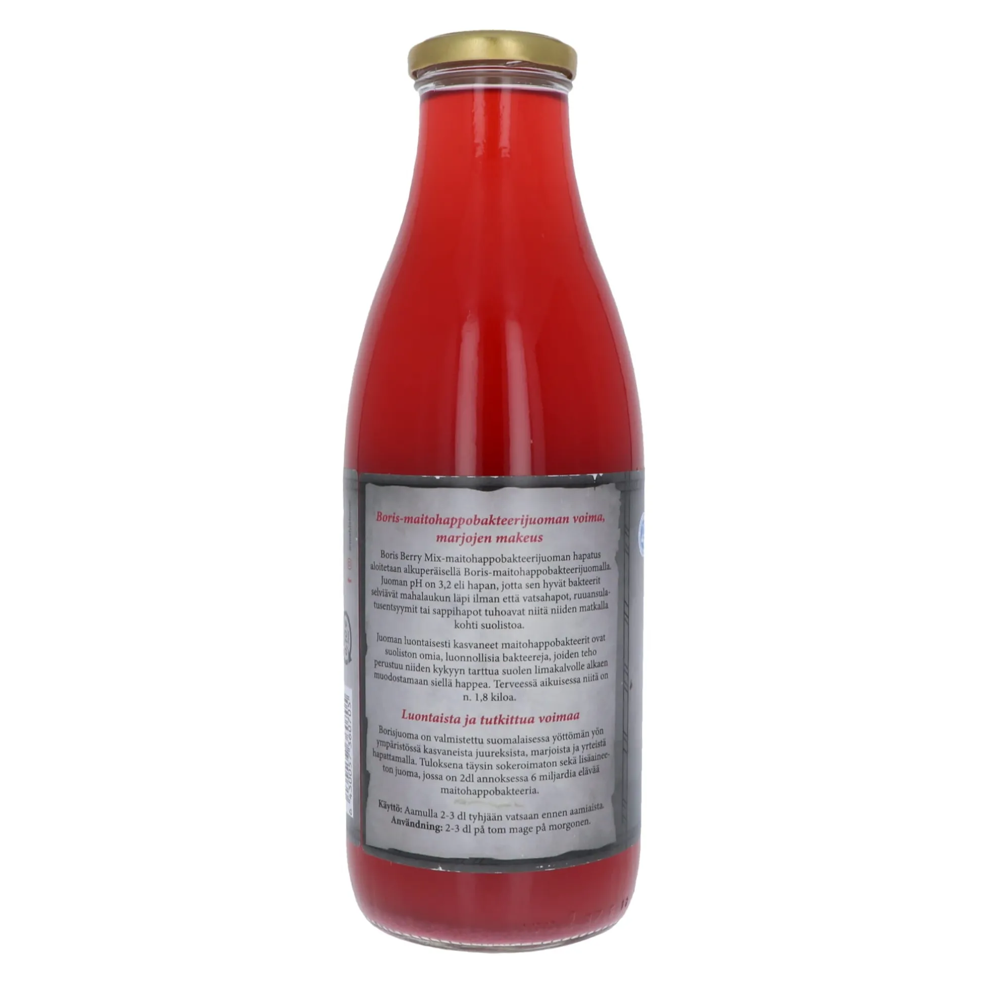 Boris-maitohappobakteerijuoma Berry Mix, 1 L
