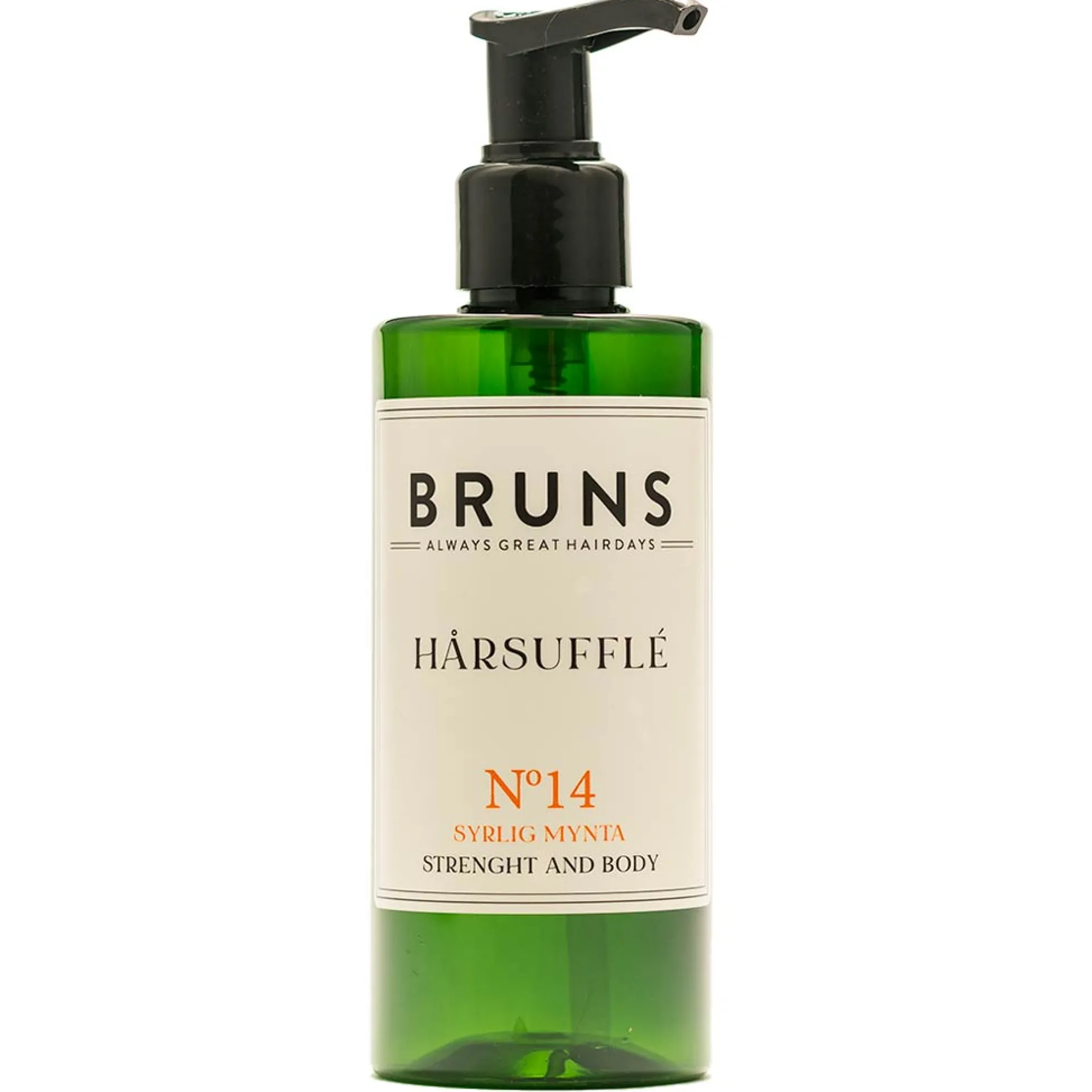 BRUNS Nr14 Hair Souffle Tangy Mint Styling Cream - Minttu Muotoilutuote, 200 ml