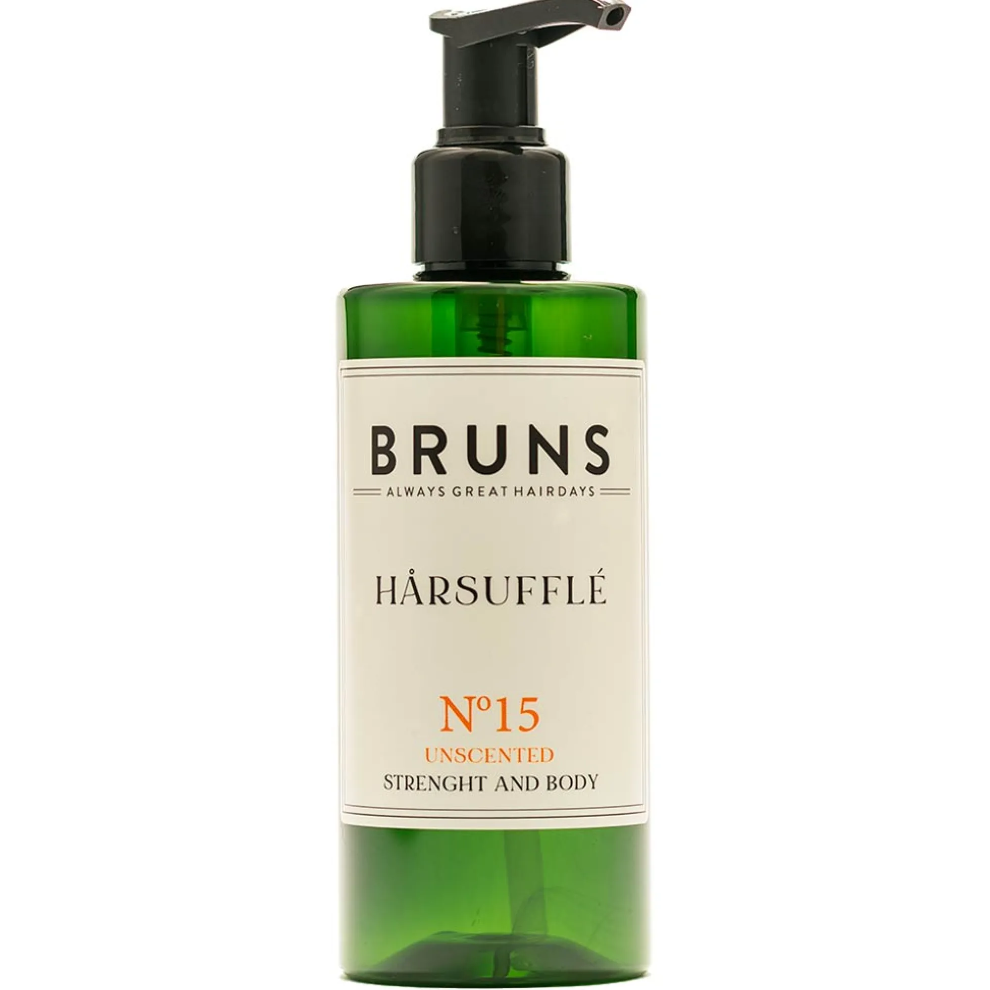 BRUNS Nr15 Hair Souffle Unscented Styling Cream - Hajusteeton Muotoilutuote, 200 ml