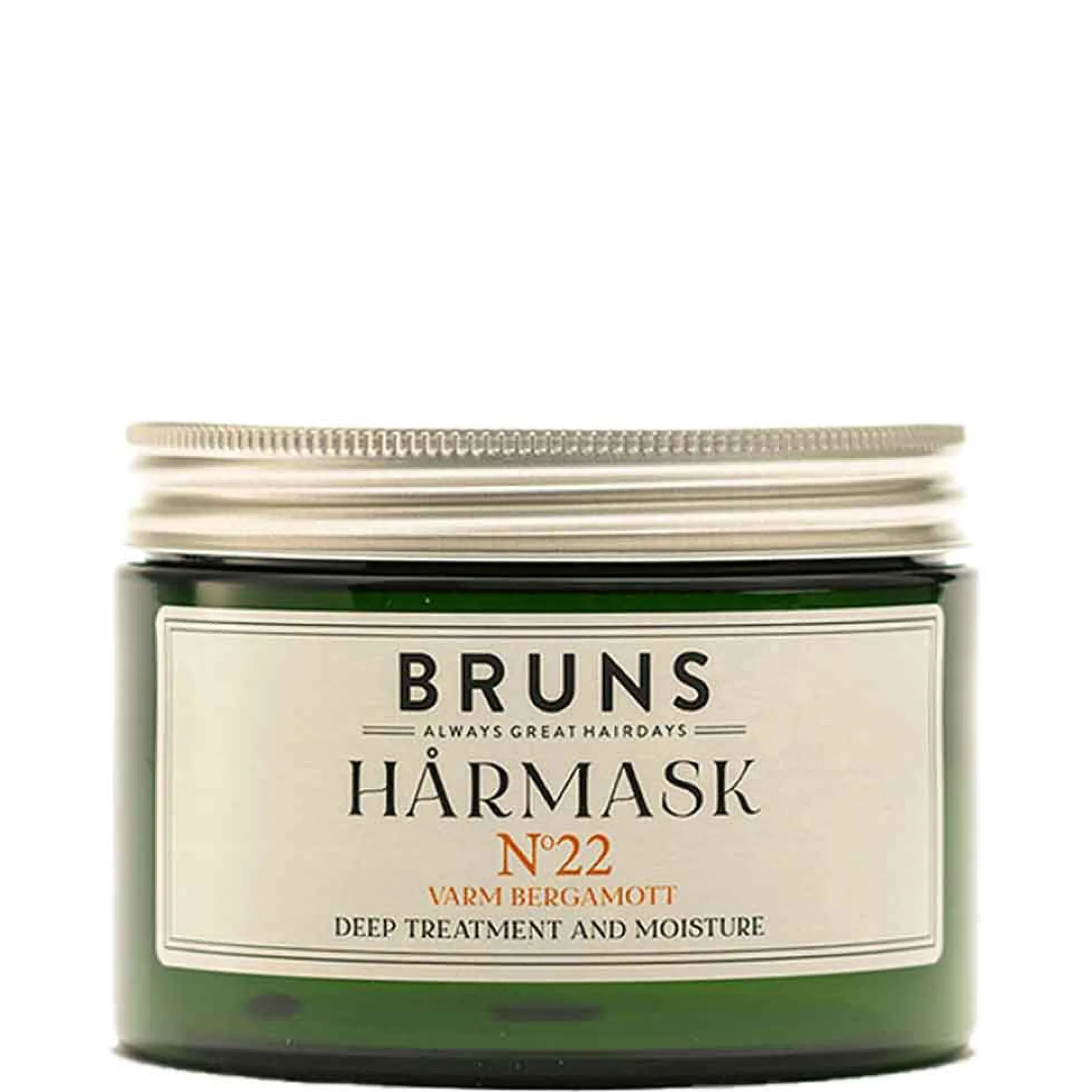 BRUNS Nr22 Warm Bergamot Hårmask - Bergamotti-hiusnaamio, 350 ml