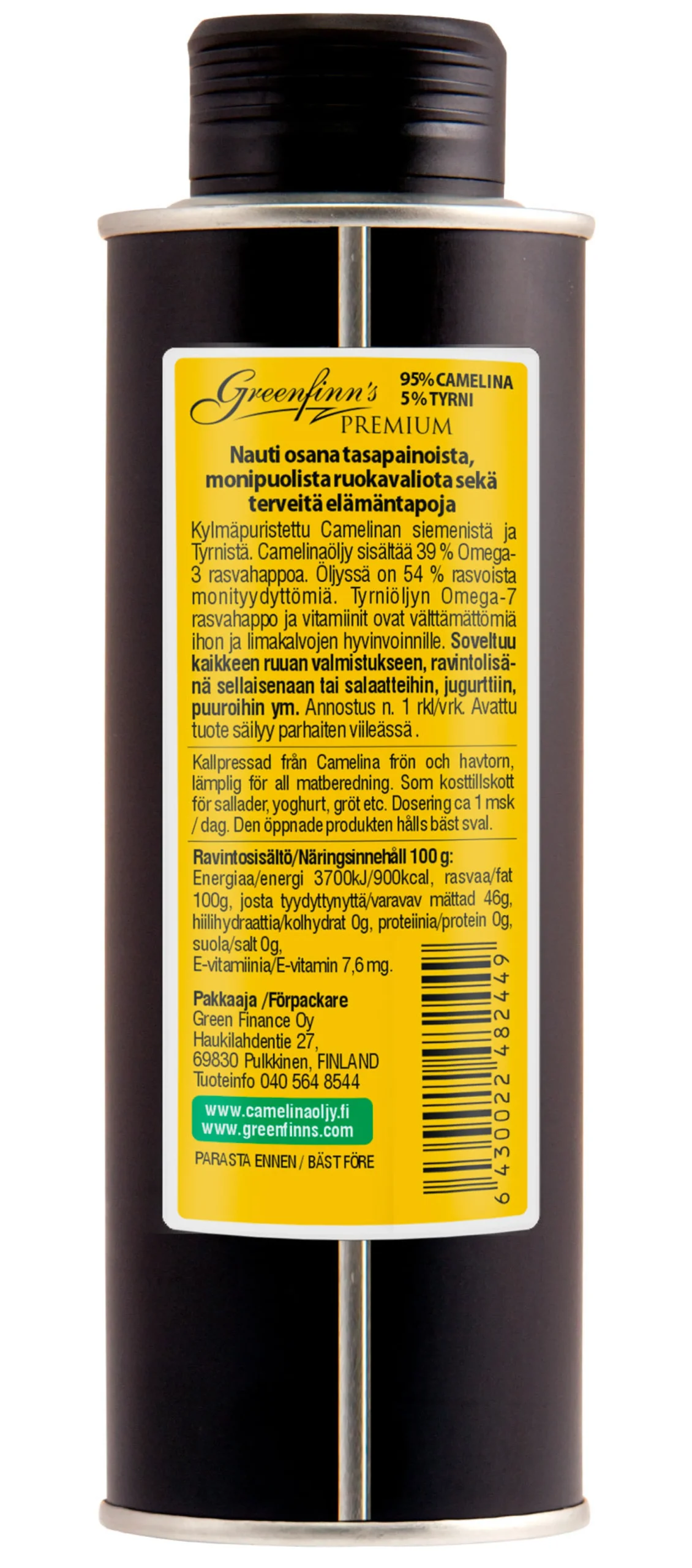 Camelina-tyrniöljy, 250 ml