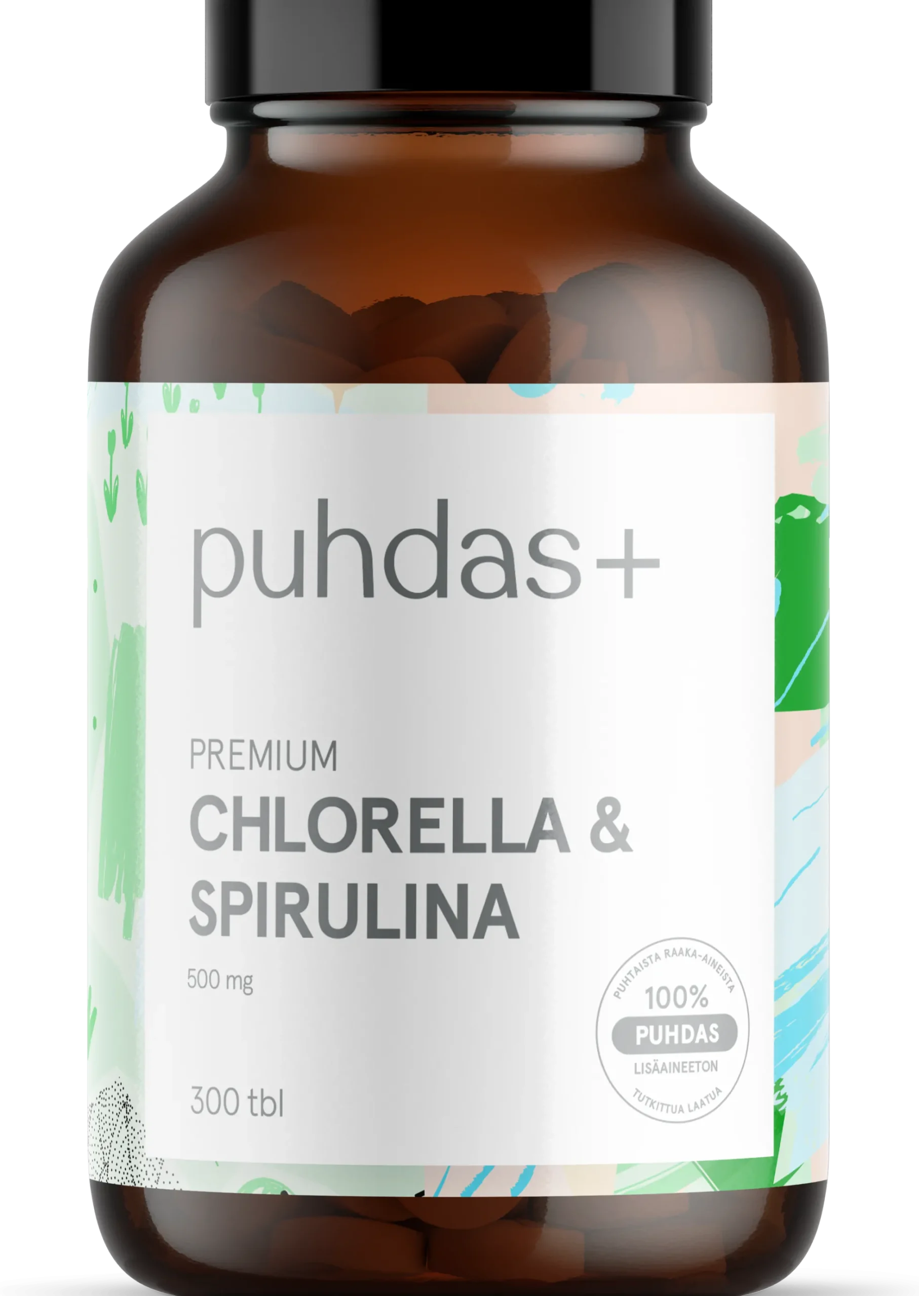 Chlorella & Spirulina 500 mg, 300 tabl