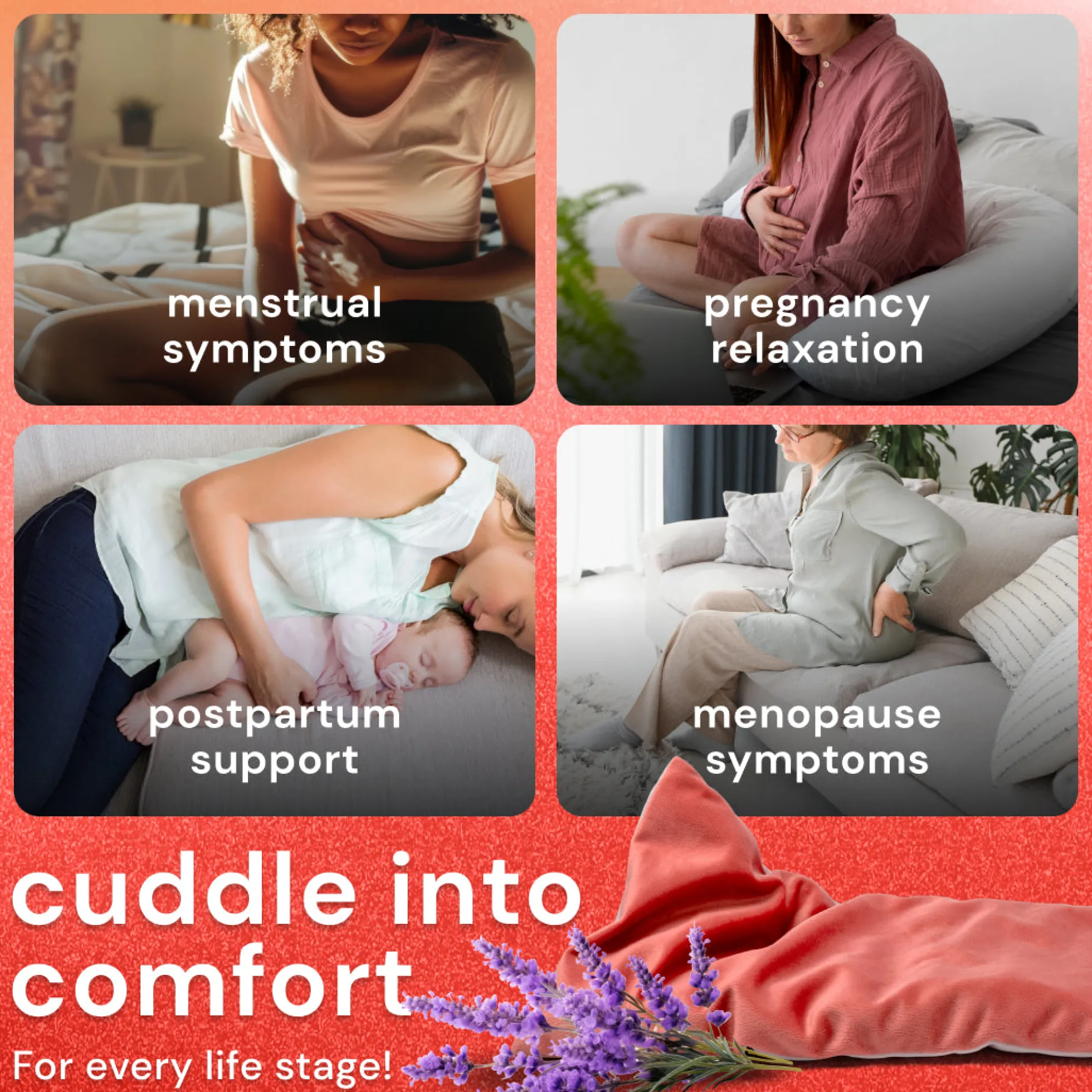 Comfycuddle lämpötyyny, laventeli