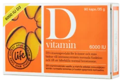 D-vitamiini, 6000IU 150mcg, 90 kaps