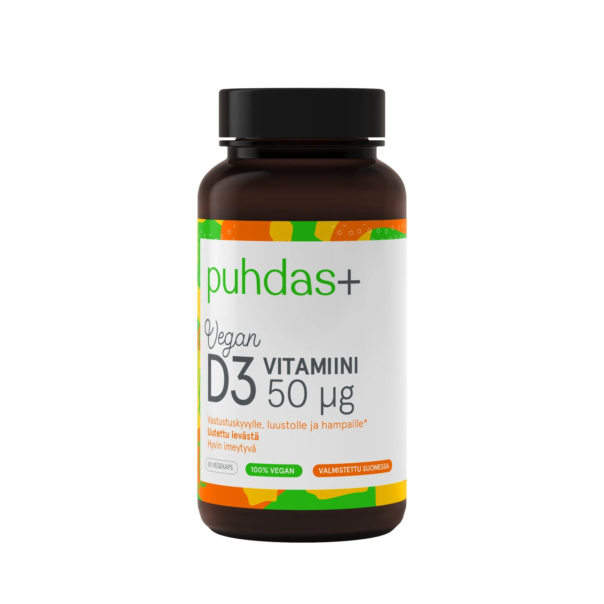 D3-vitamiini, vegaaninen, 60 kpl
