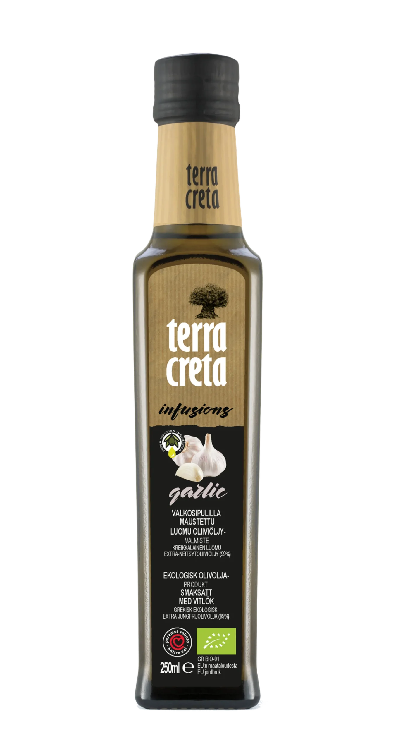 Ekstra-neitsytoliiviöljy, valkosipuli 250 ml