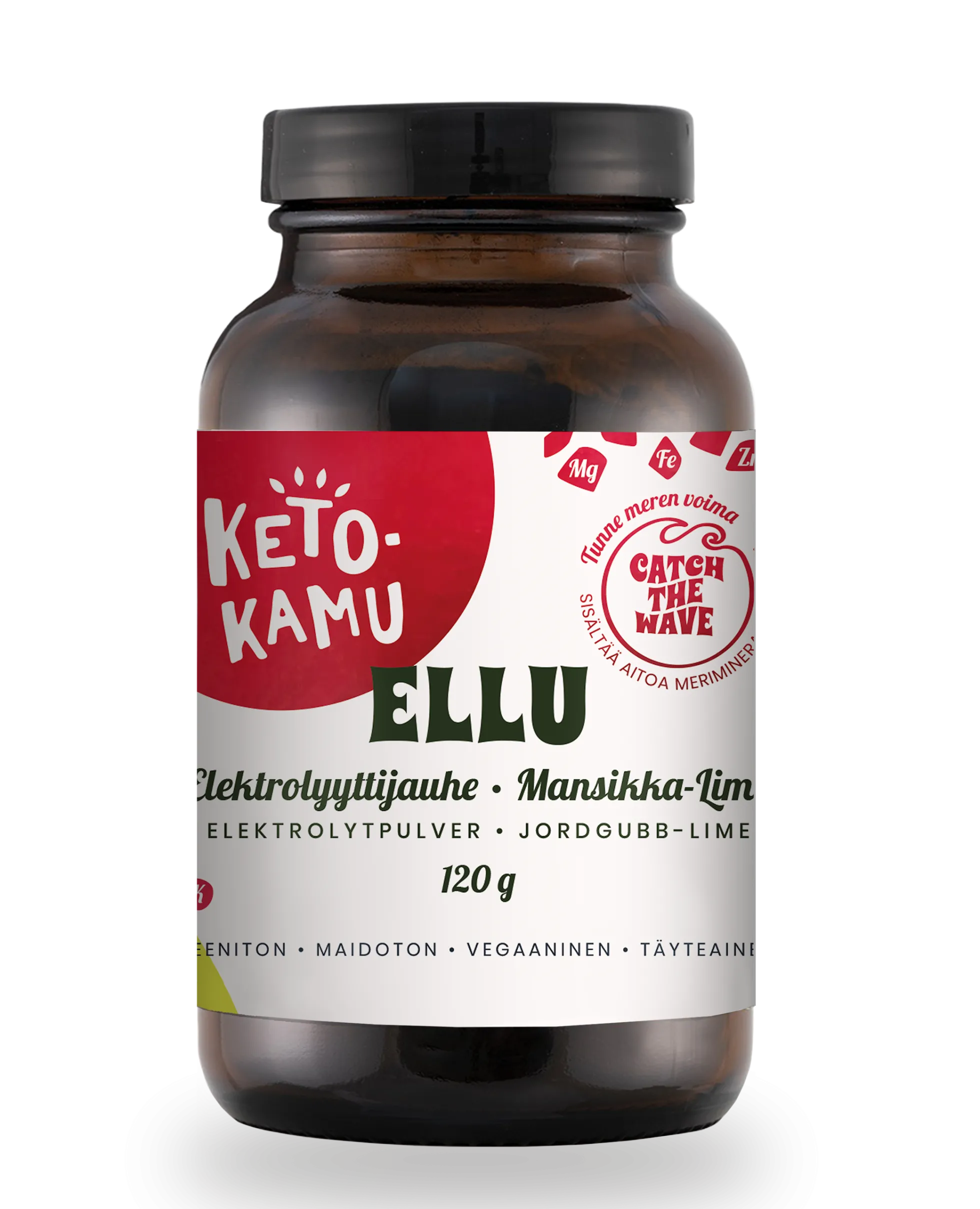Elektrolyyttijauhe Ellu, mansikka-lime, 120 g