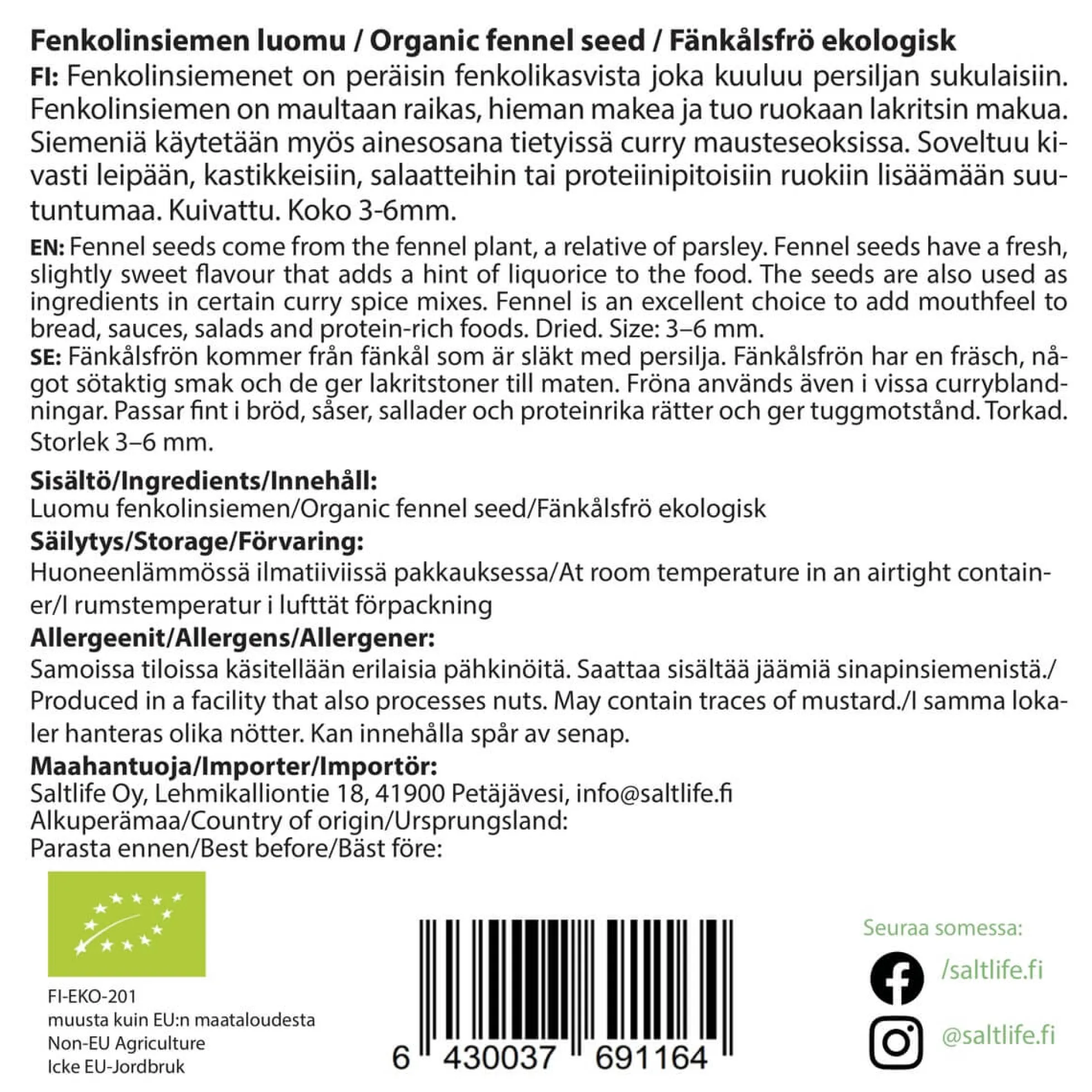 Fenkolinsiemen, 50 g