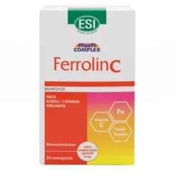 Ferrolin C Rautapidolaatti + Acerola 24 x 20 ml (480 ml)