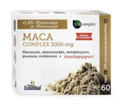 Fytocomplex Maca + Tribulus + Guarana + Nokkonen + Venäjänjuuri + Mustapippuri + B2 vitamiini + B6 vitamiini