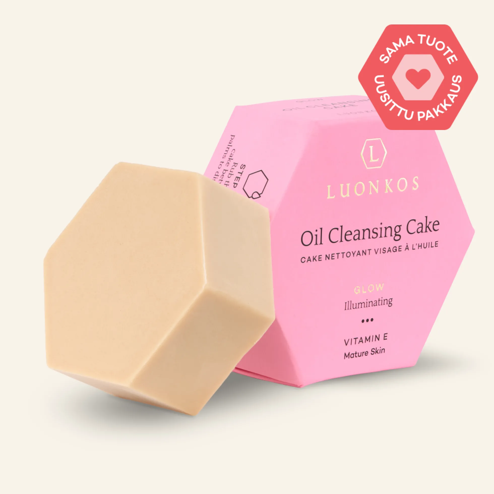 Glow facial oil cleansing cake, 55 g