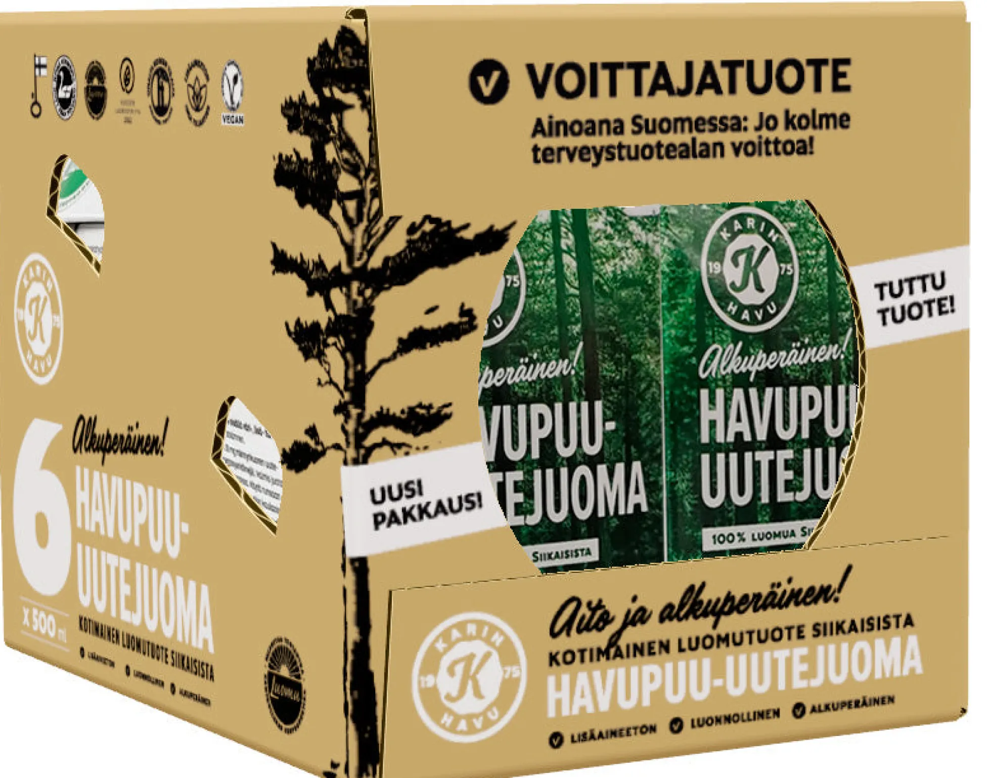Havupuu-uutejuoma, 6 x 500 ml