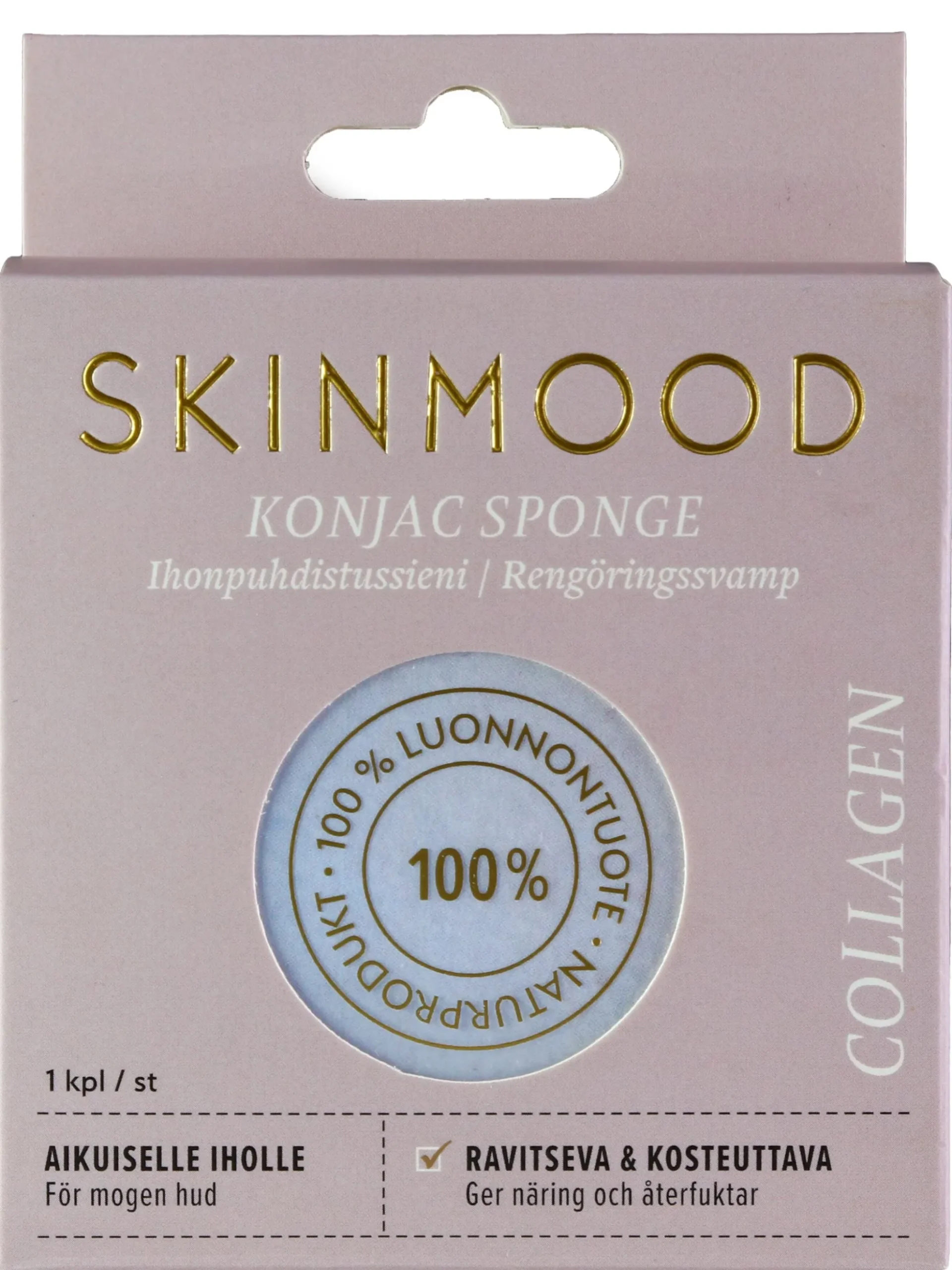 Ihonhoidon ihmesieni, aikuiselle iholle (Konjac Sponge-kasvosieni)