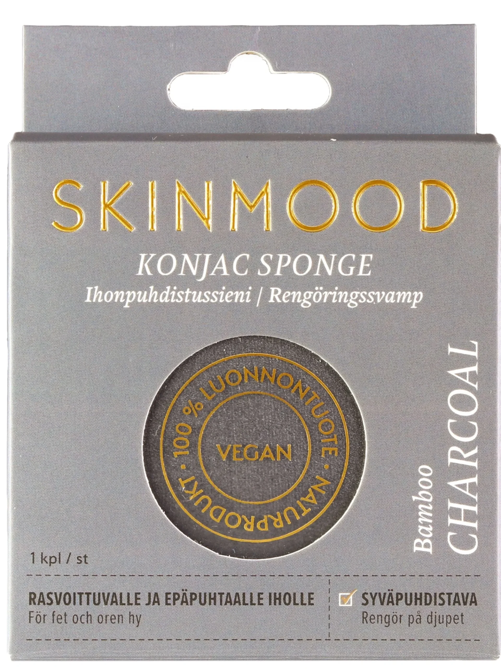 Ihonhoidon ihmesieni, rasvaiselle iholle (Konjac Sponge-kasvosieni)