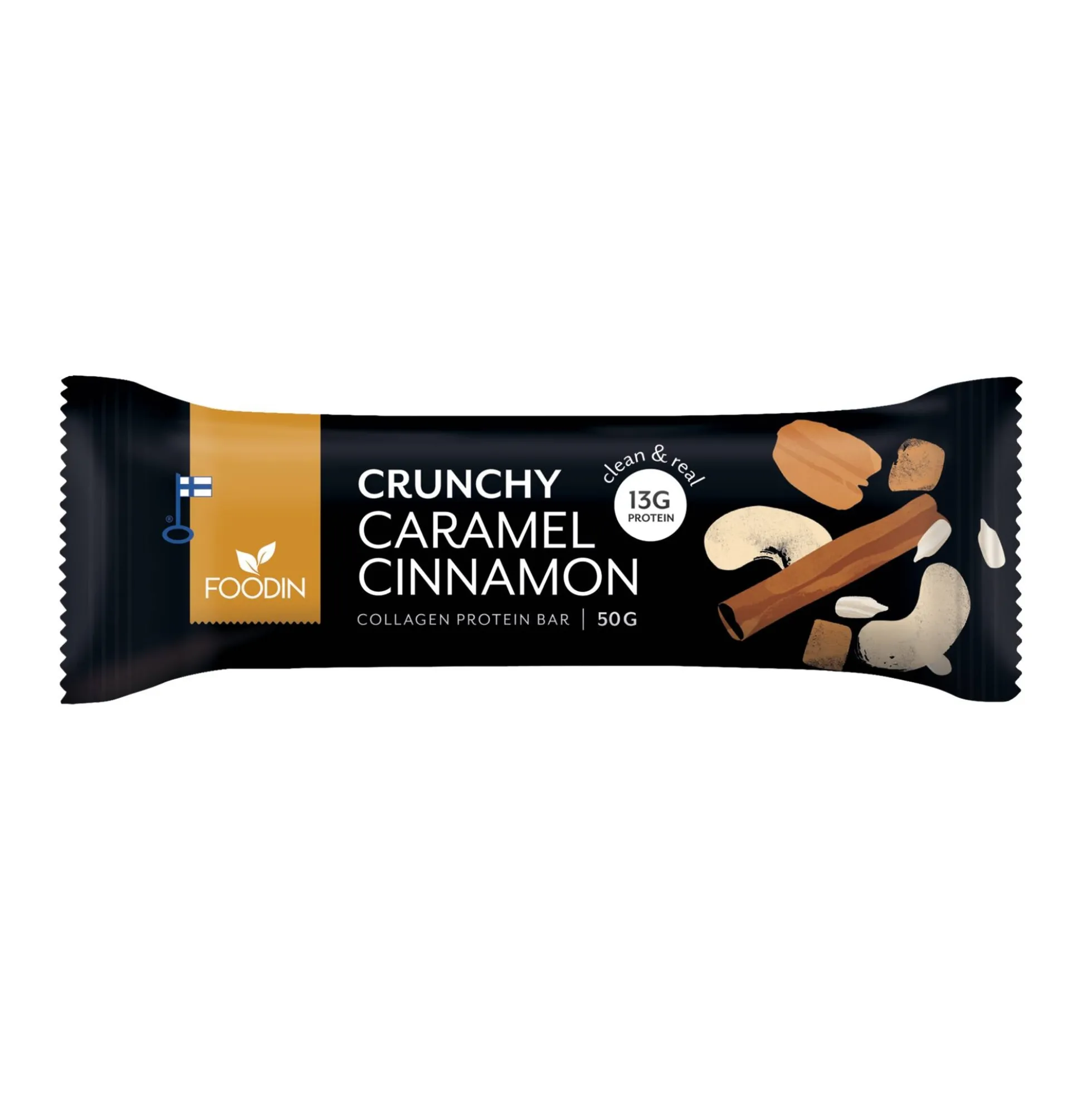 Kollageenipatukka, Karamelli-kaneli proteiinipatukka, 50 g