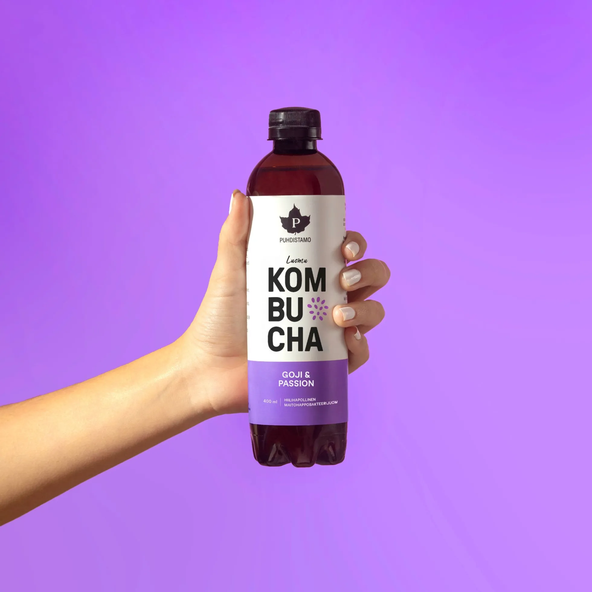 Kombucha goji+passion, 400 ml