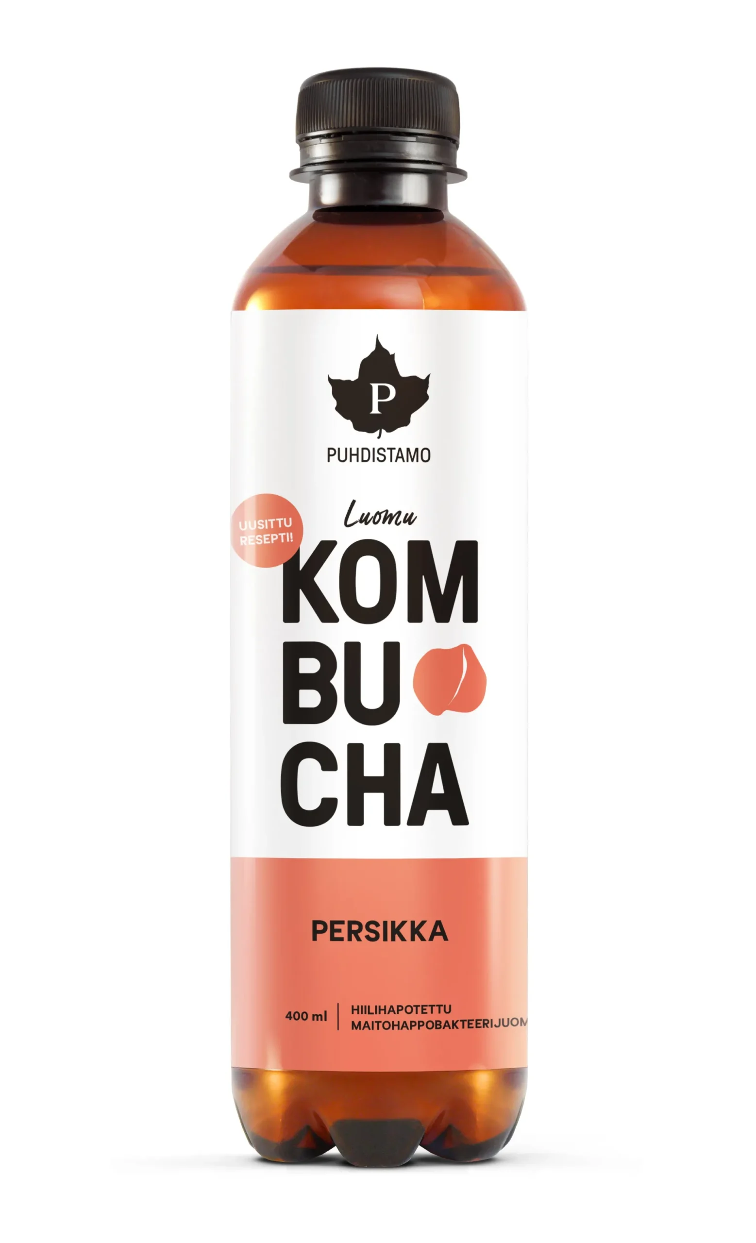Kombucha Persikka, Luomu 400 ml