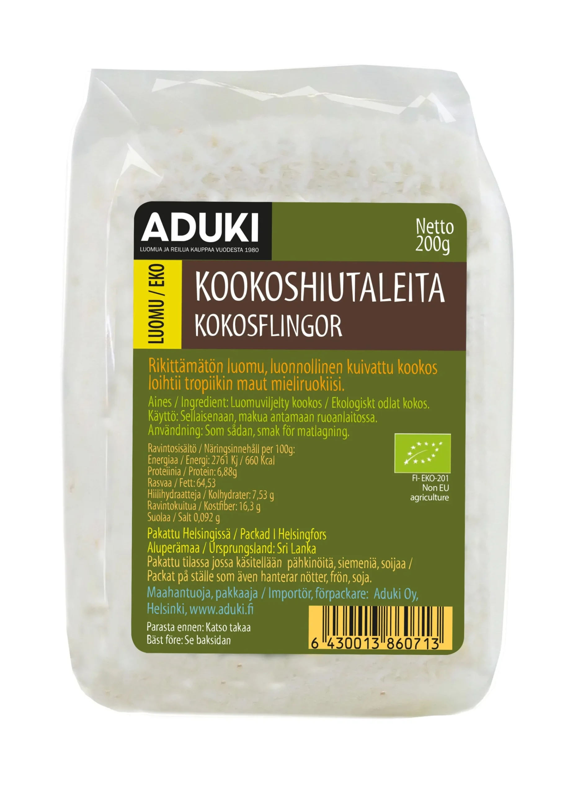 Kookoshiutale, 200 g
