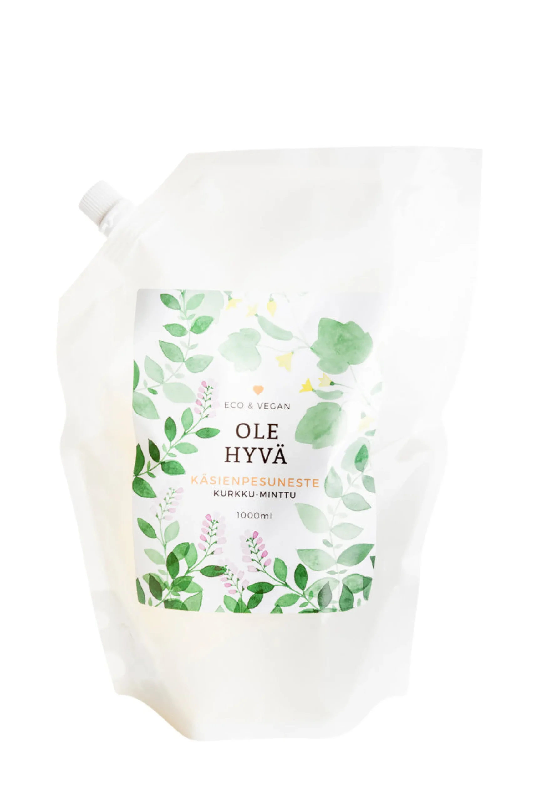 Käsienpesuneste, kurkku-minttu, täyttöpussi, 1000 ml