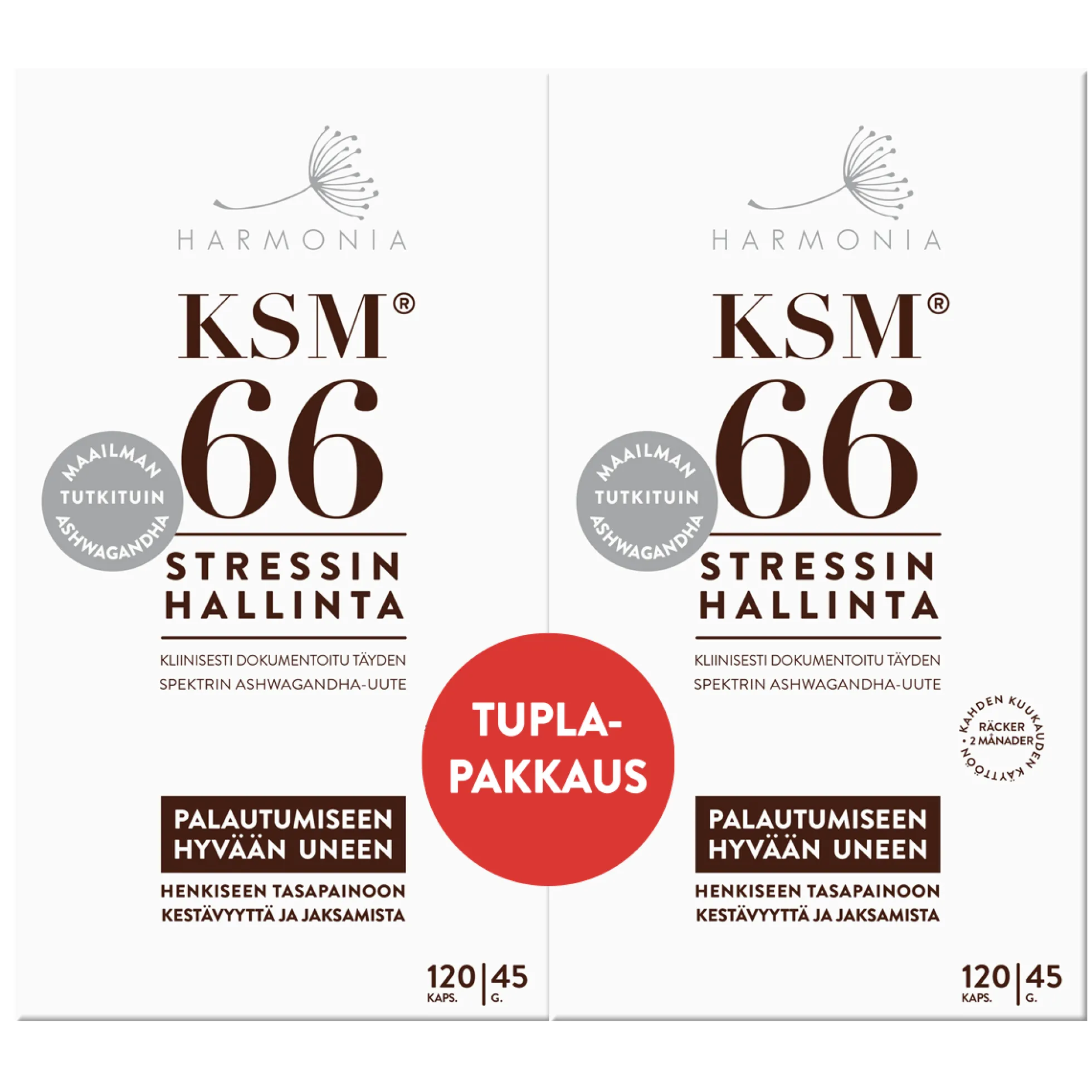 KSM66-tuplapakkaus