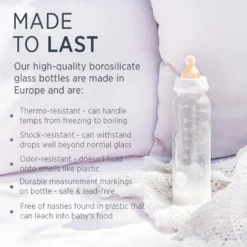 Lasinen tuttipullo, 120 ml