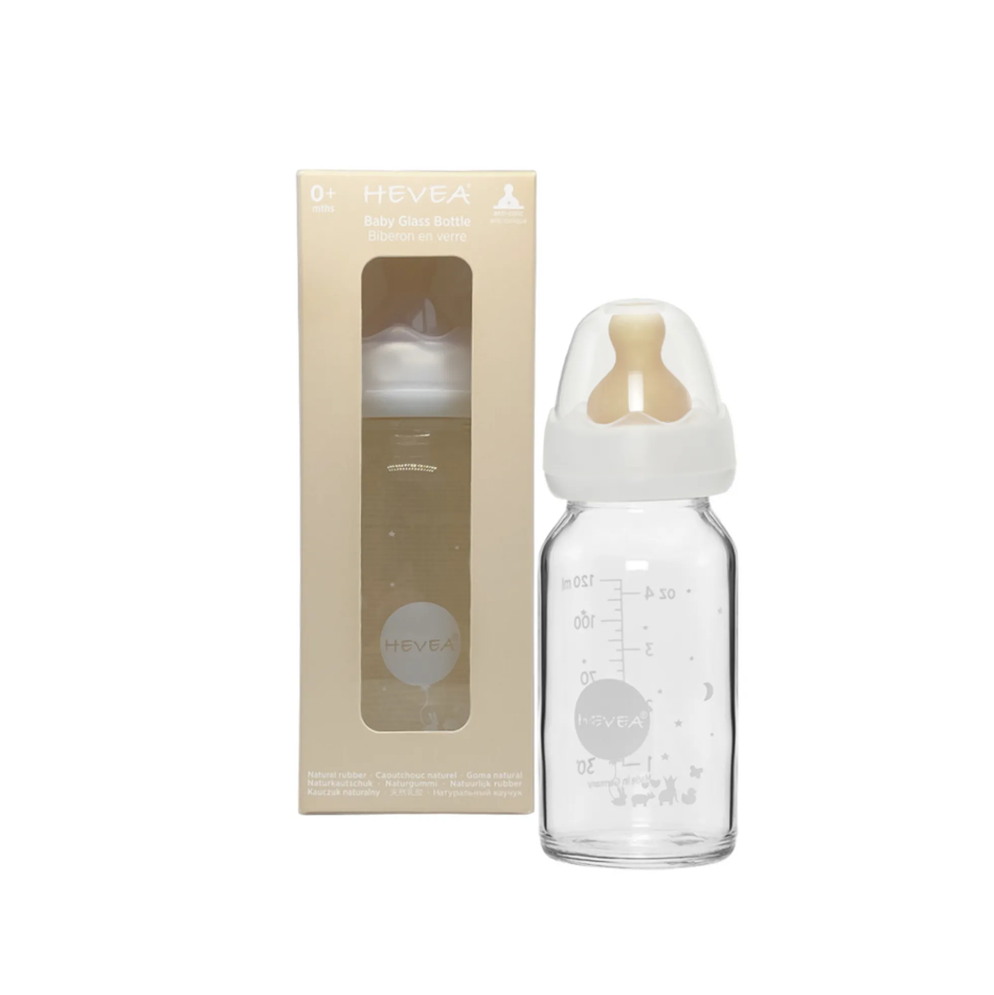 Lasinen tuttipullo, 120 ml