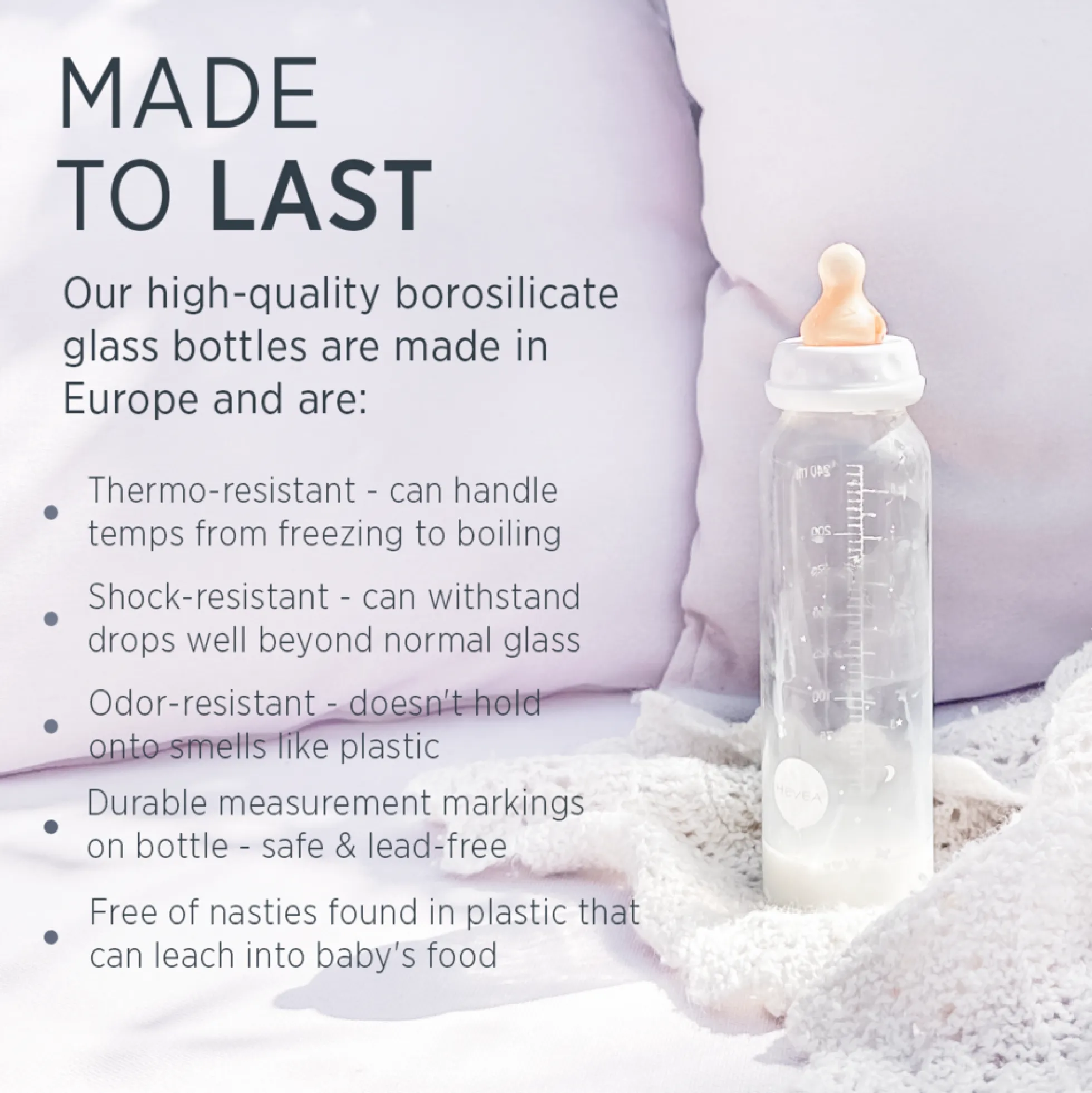 Lasinen tuttipullo, 240 ml