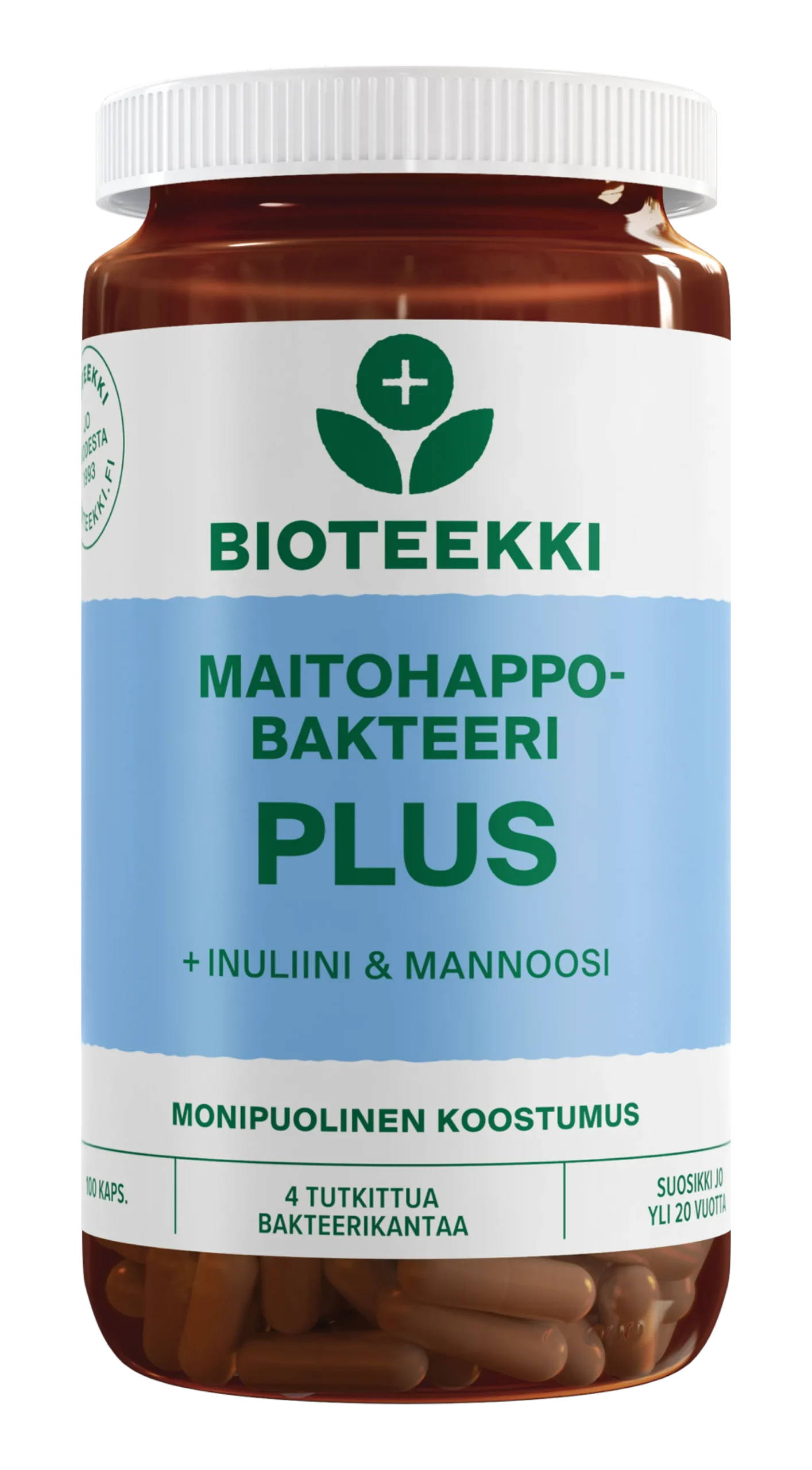 Maitohappobakteeri Plus, 100 kaps.