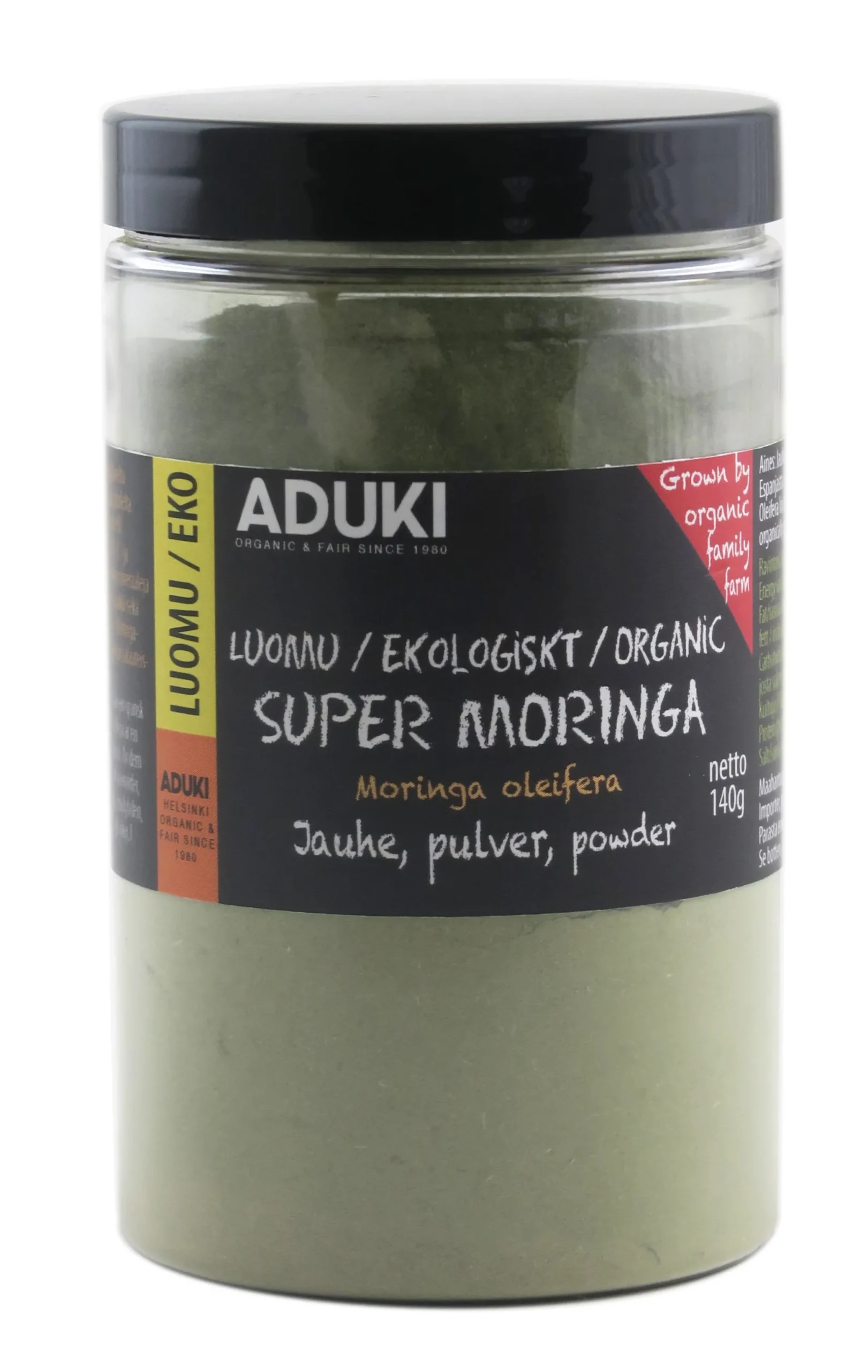 Moringa-jauhe (moringanlehtijauhe), 140 g