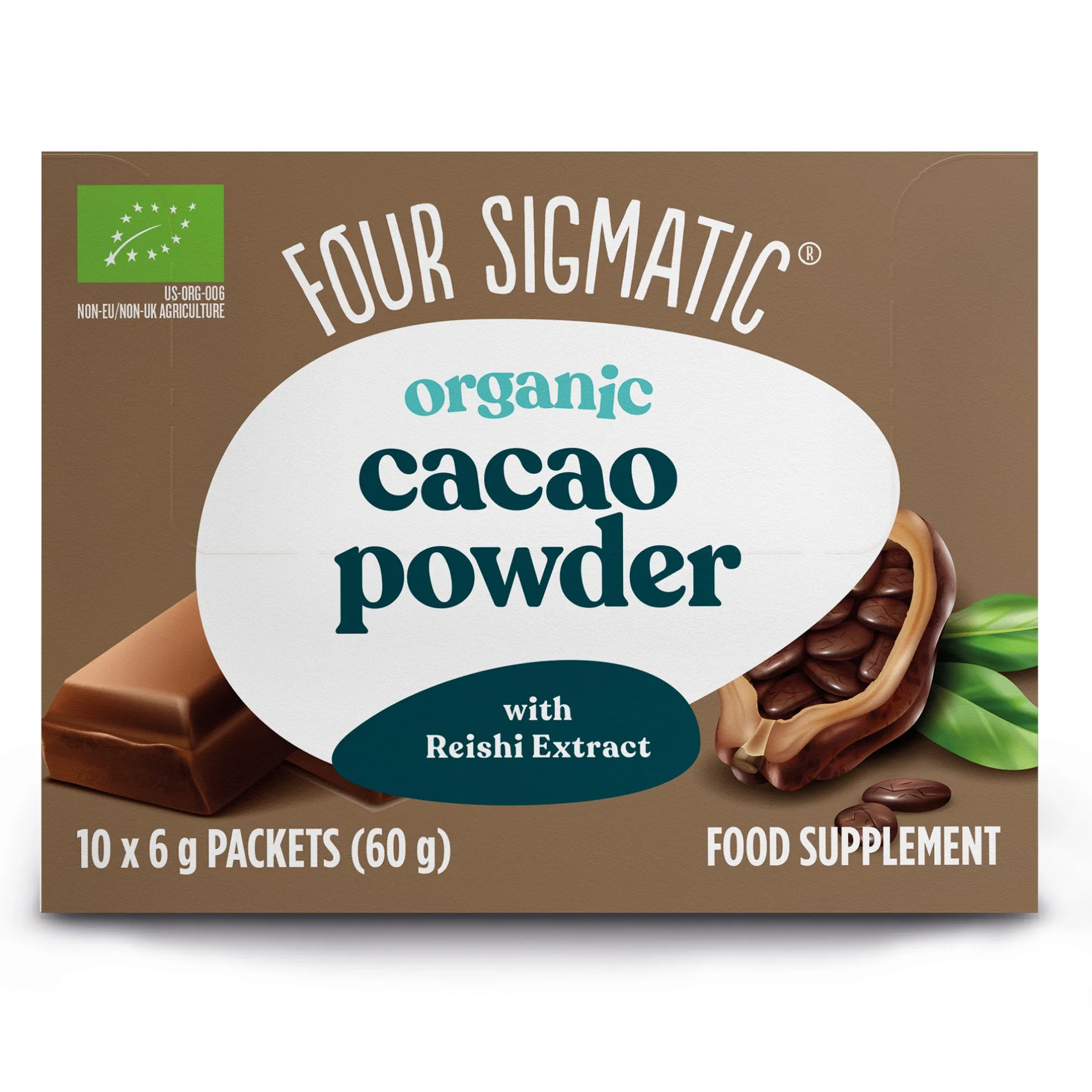 Mushroom Hot Cacao Mix with Reishi (Xoco Blue) 10 annospussia, 60 g