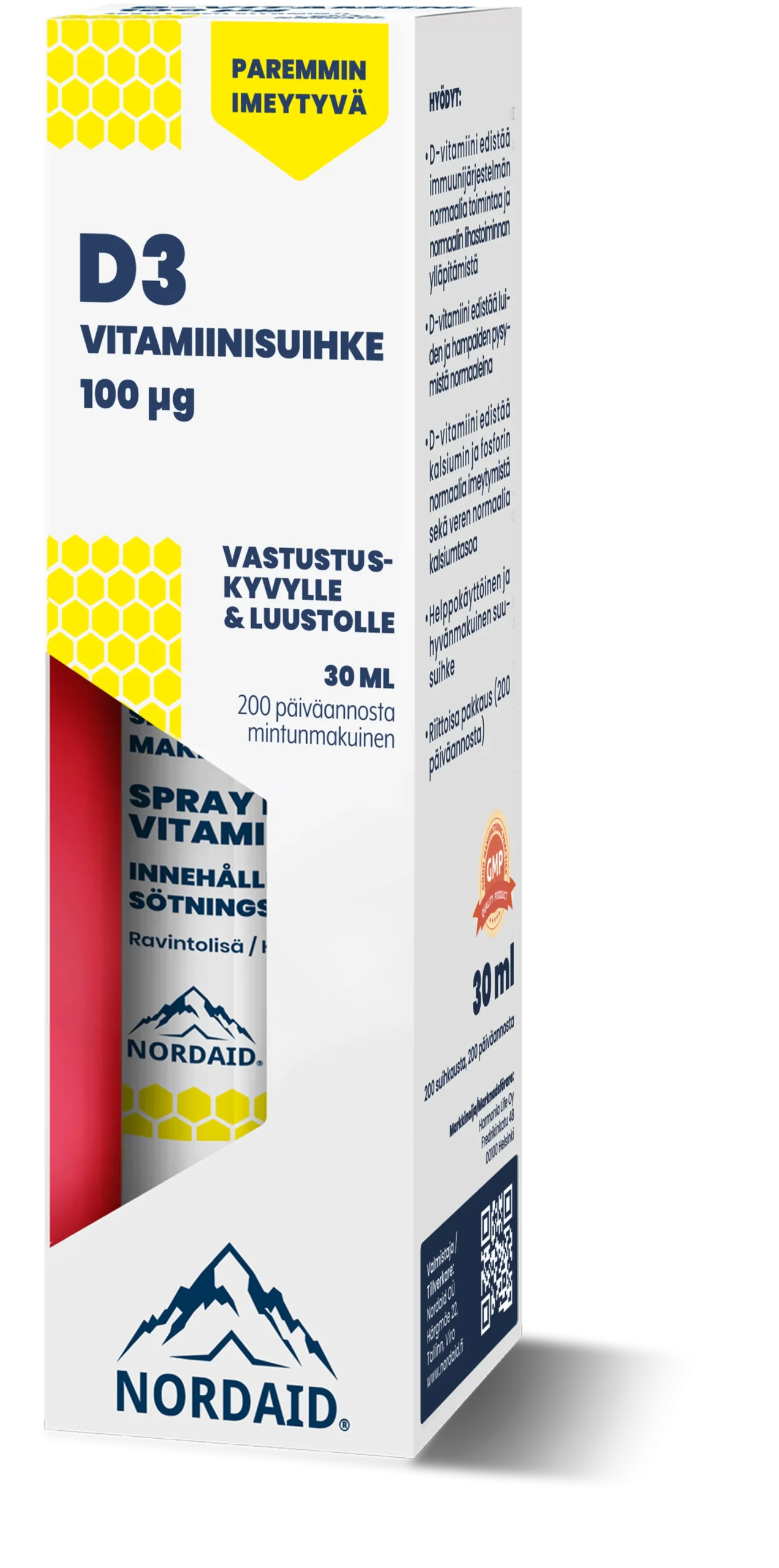 Nordaid D-vitamiinisuihke, 30 ml / 100 mcg