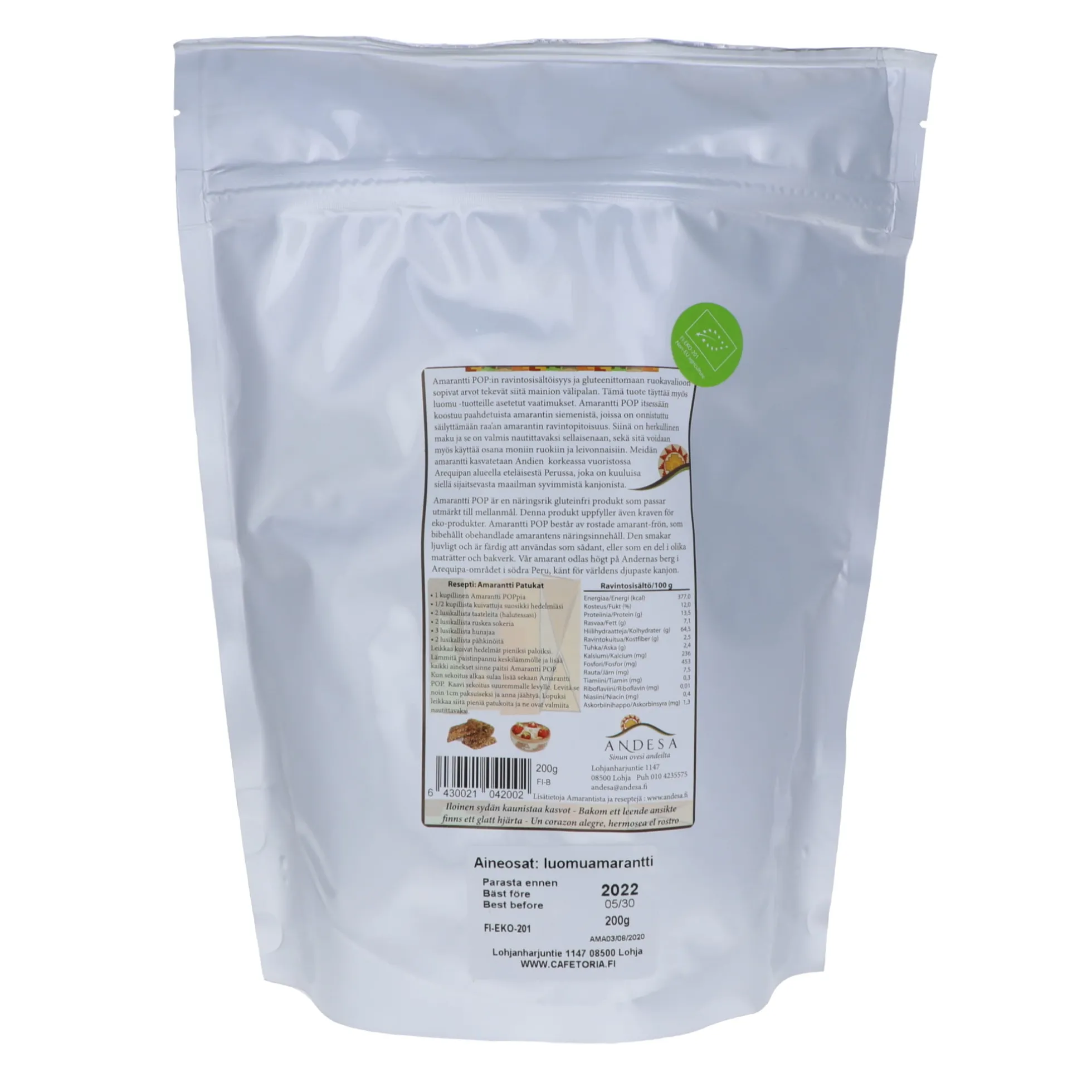 Pop-amarantti, 200 g