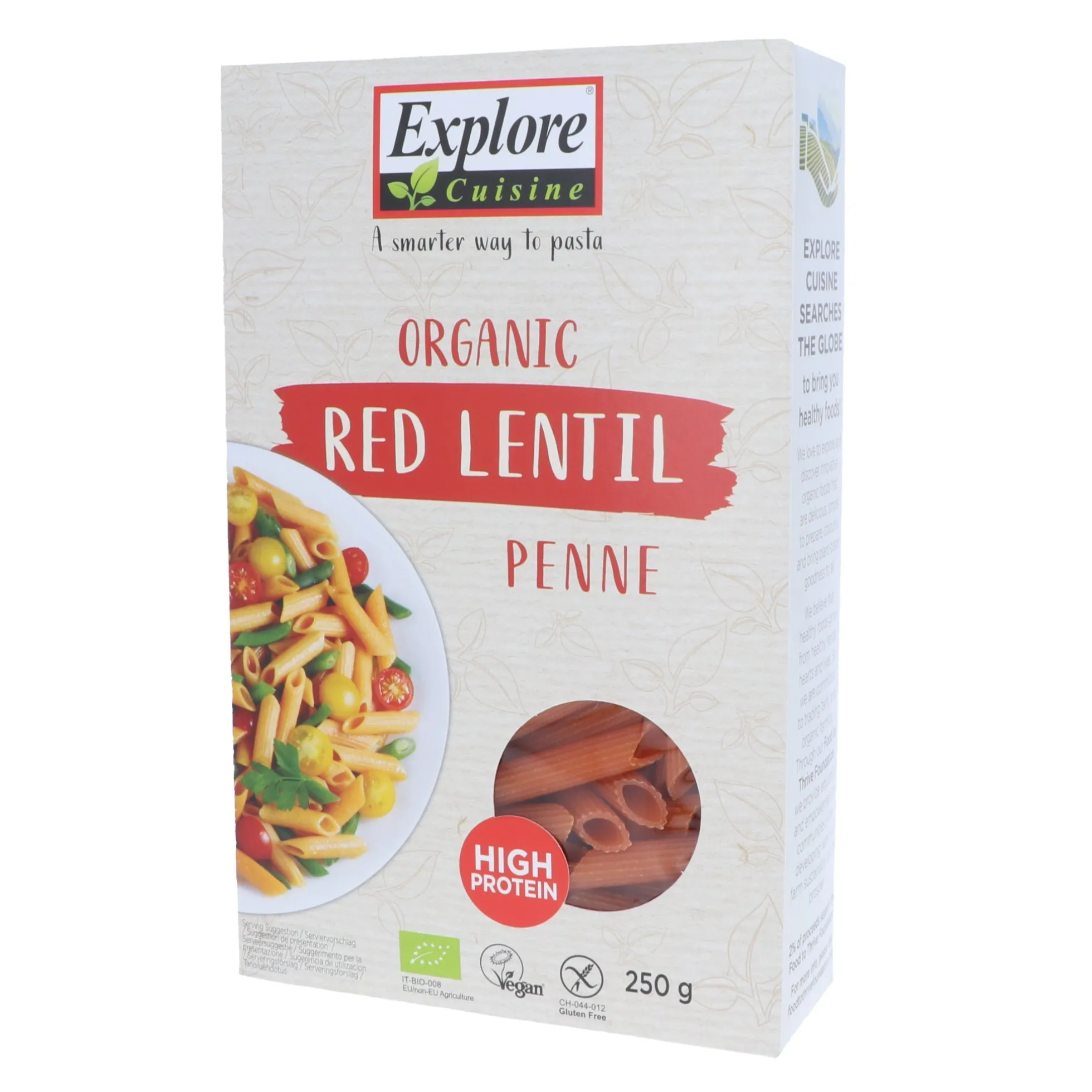 Punainen linssi -pennepasta (linssipasta), 250 g