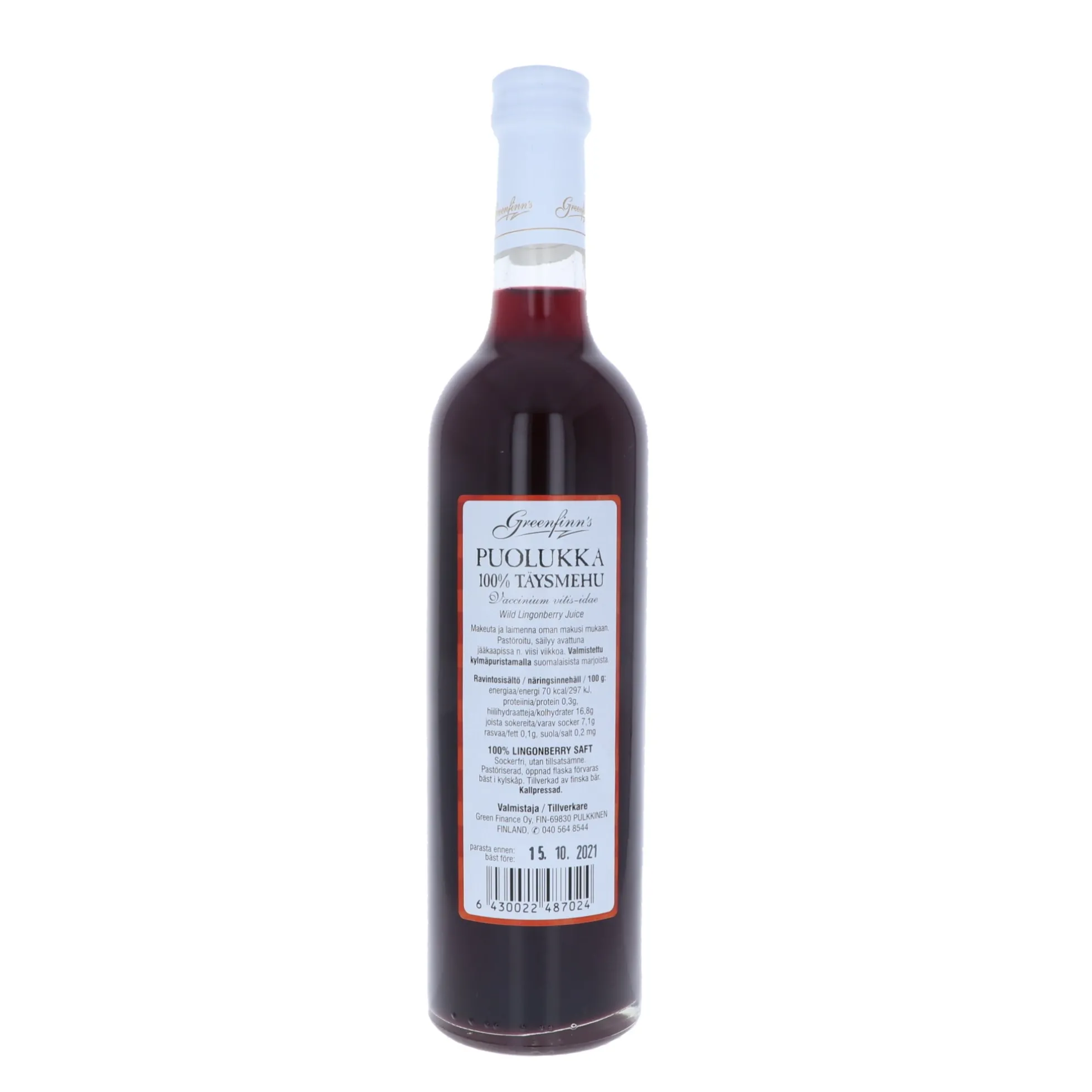 Puolukkamehu, 500 ml
