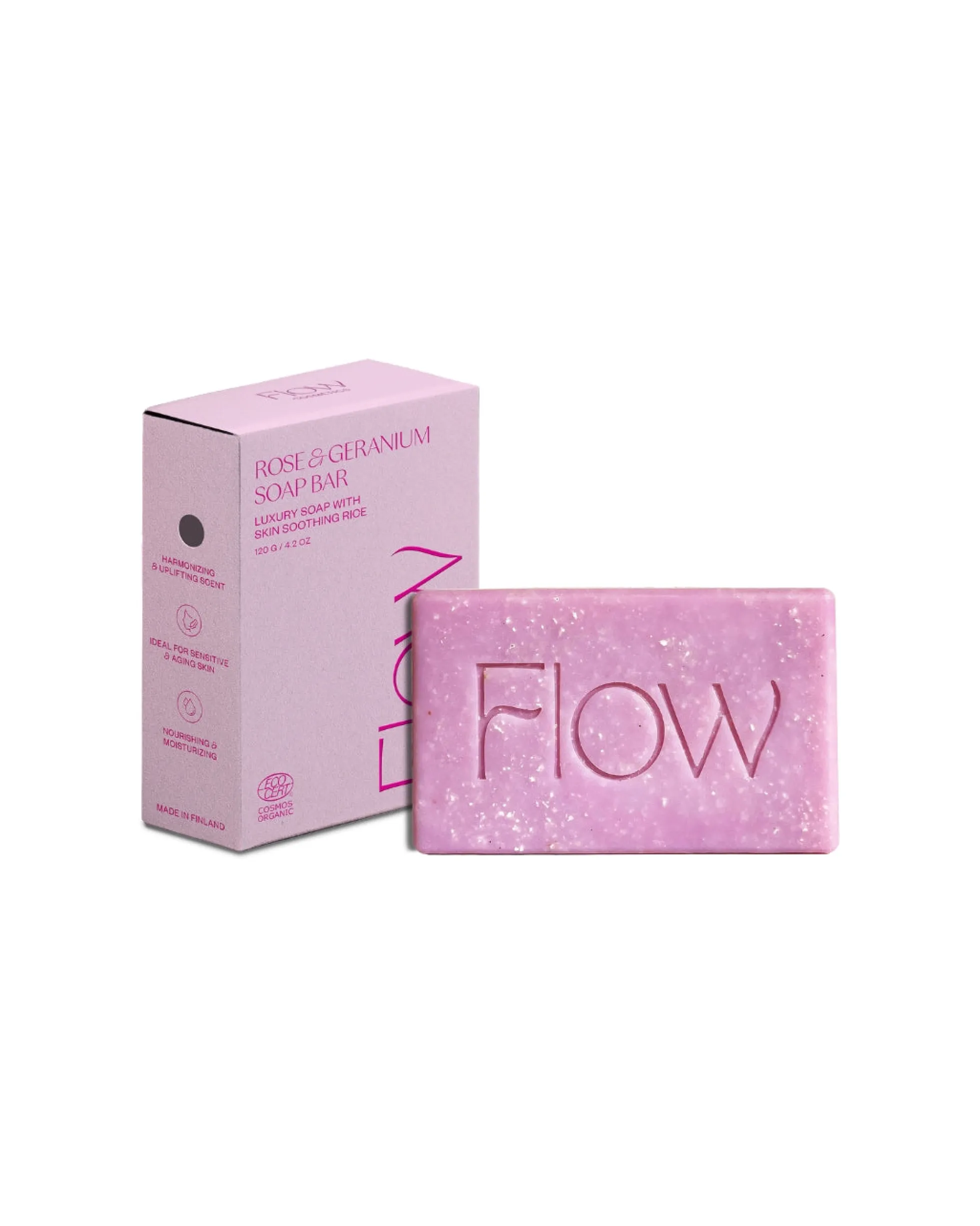 Rose & Geranium Soap Bar, 120 g