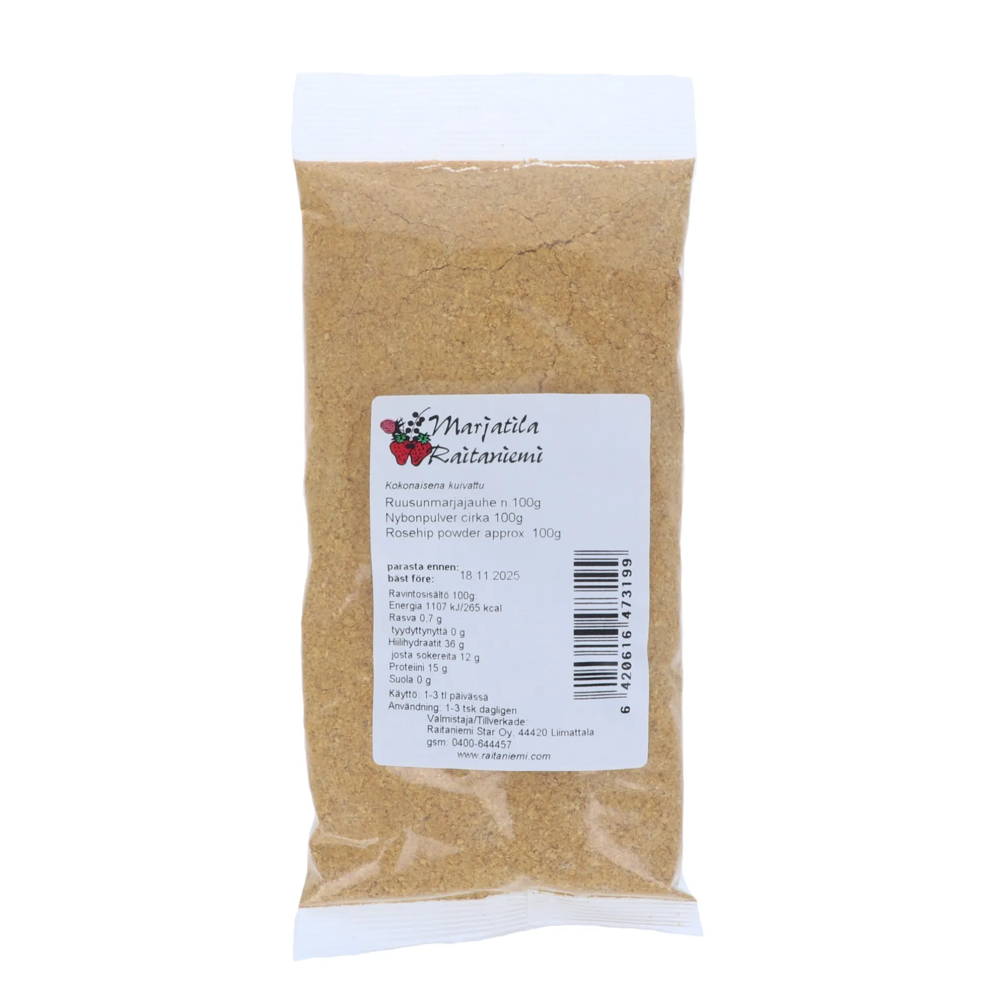 Ruusunmarjajauhe, 100 g