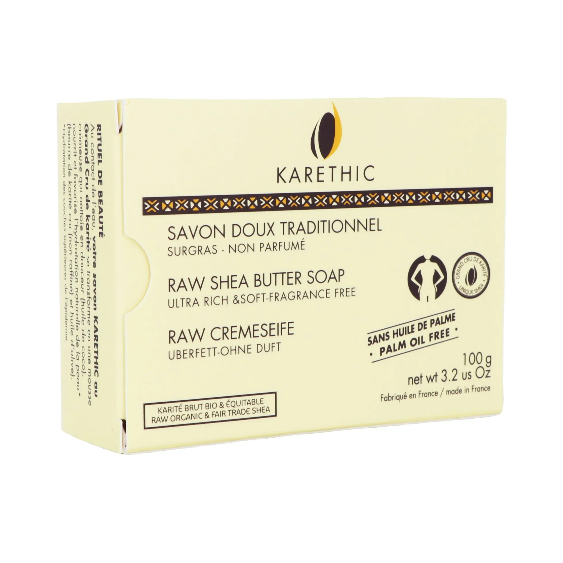 Shea-saippua kuivalle iholle, tuoksuton, 100 g