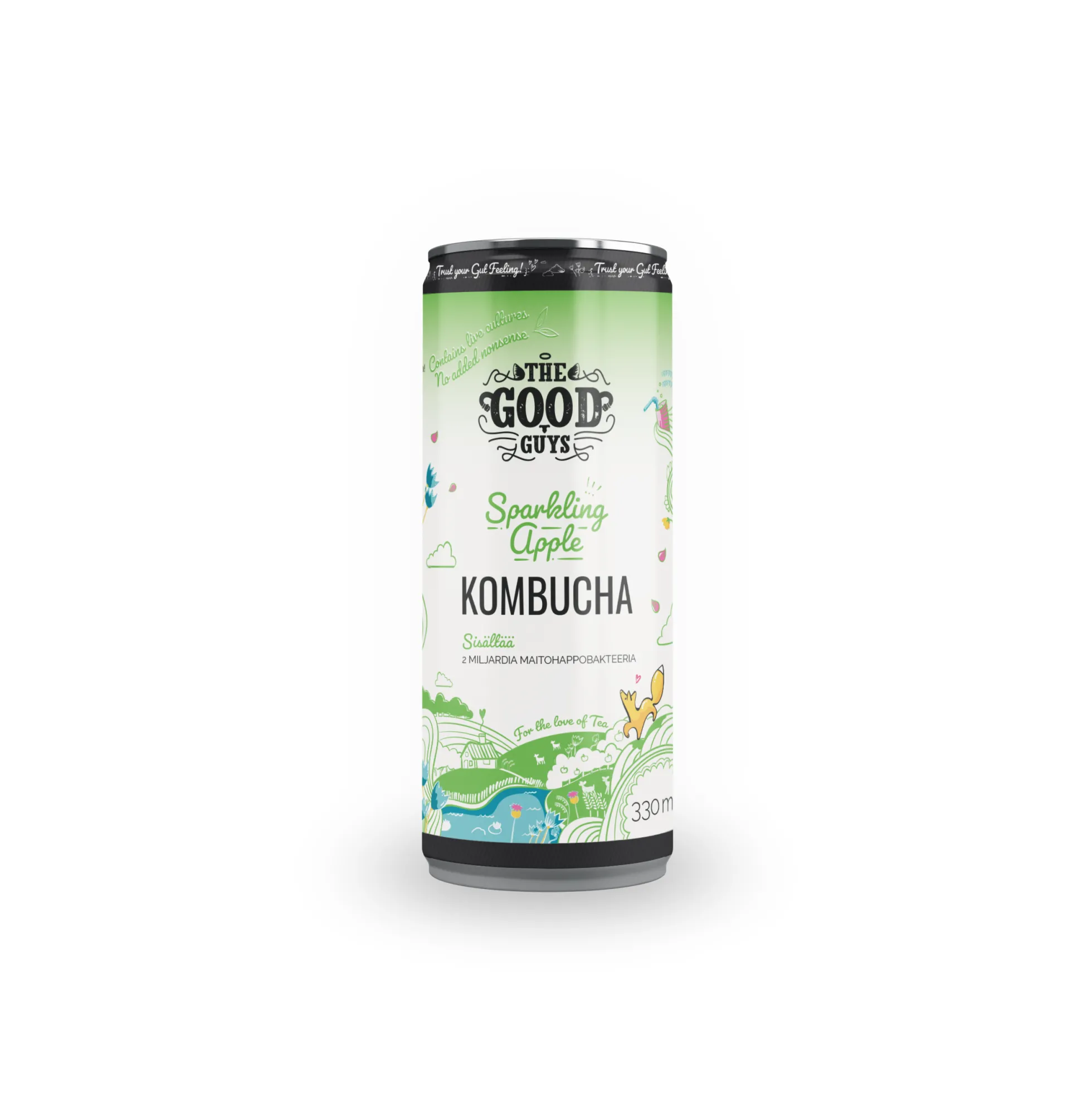 Sparkling Apple Kombucha, 330 ml