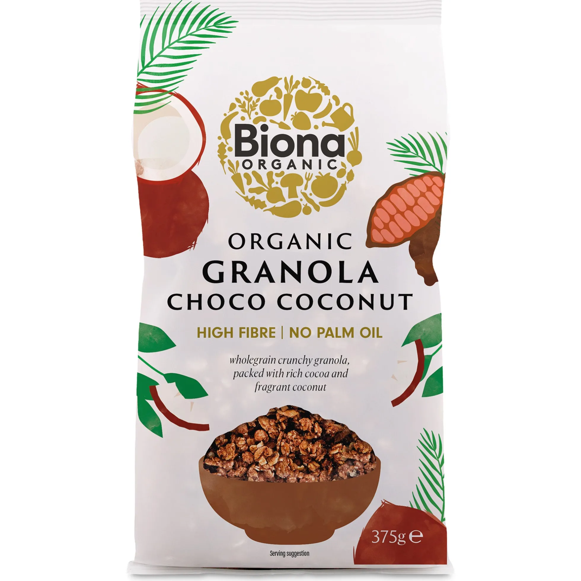 Suklaa-kookosgranola, 375 g