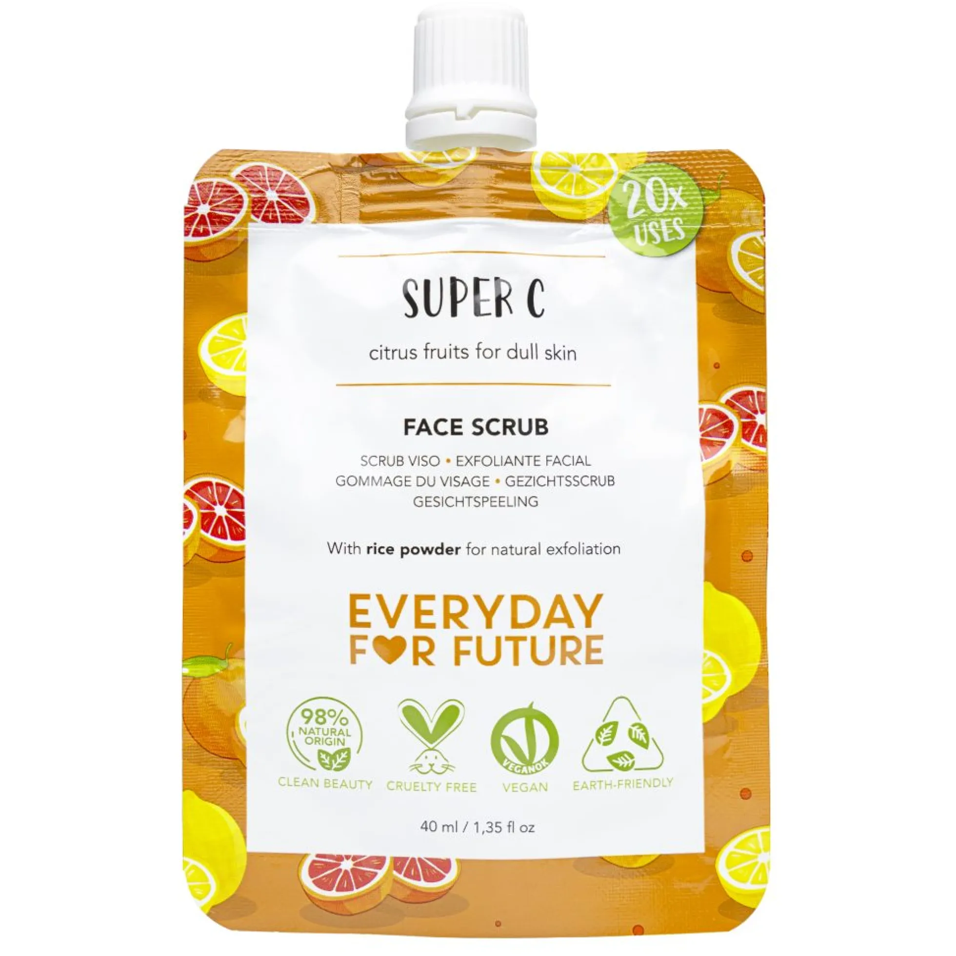 Super C Face Scrub, 40 ml - kasvokuorinta