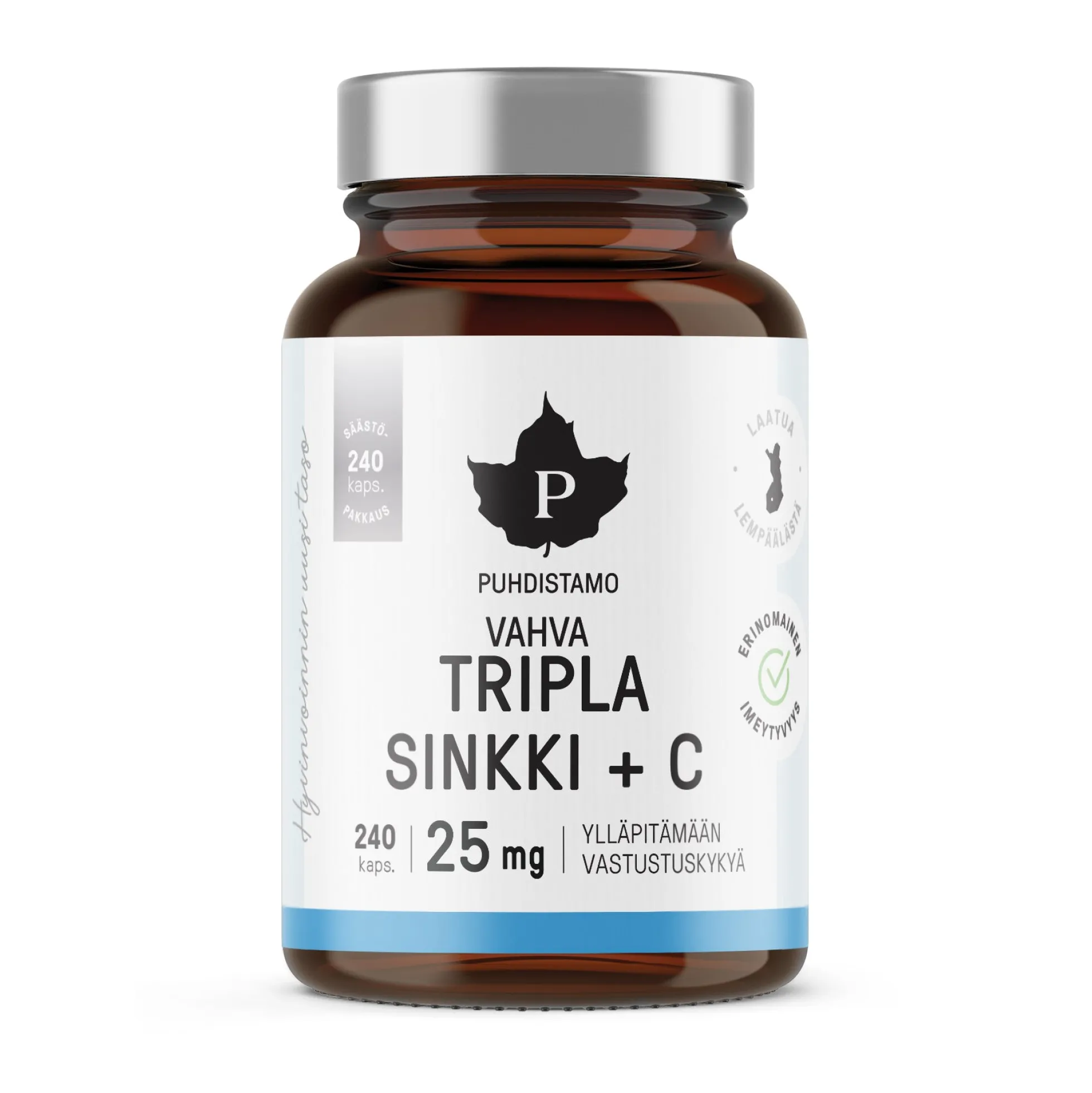 Tripla Sinkki + C 25 mg, 240 kaps