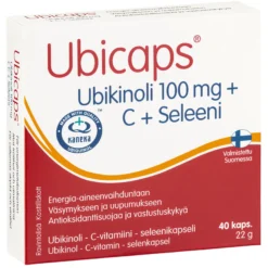 Ubicaps 100 mg + C + seleeni, 40 kaps