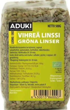 Vihreä linssi, 500 g
