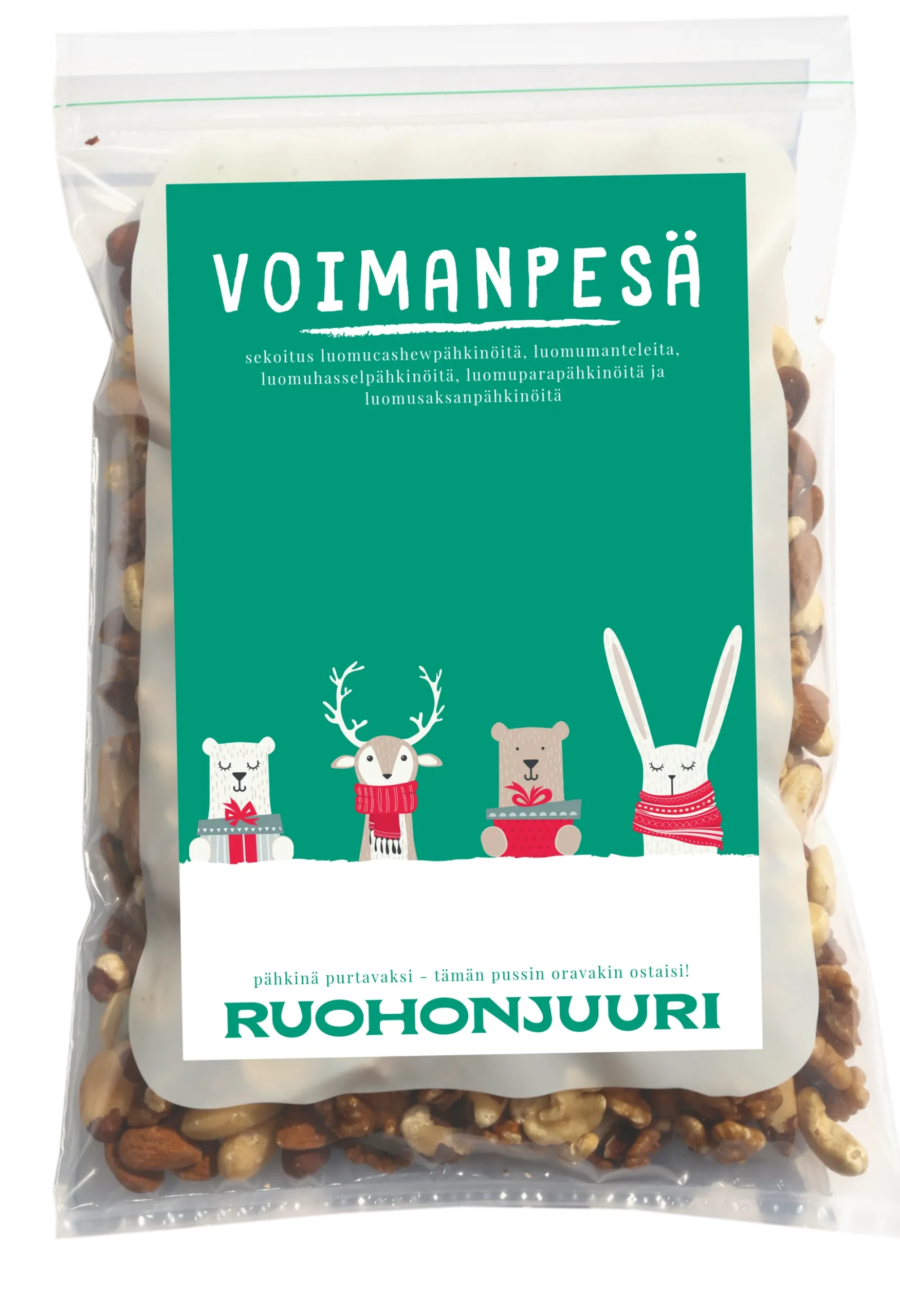 Voimanpesä-luomupähkinäsekoitus, 800 g